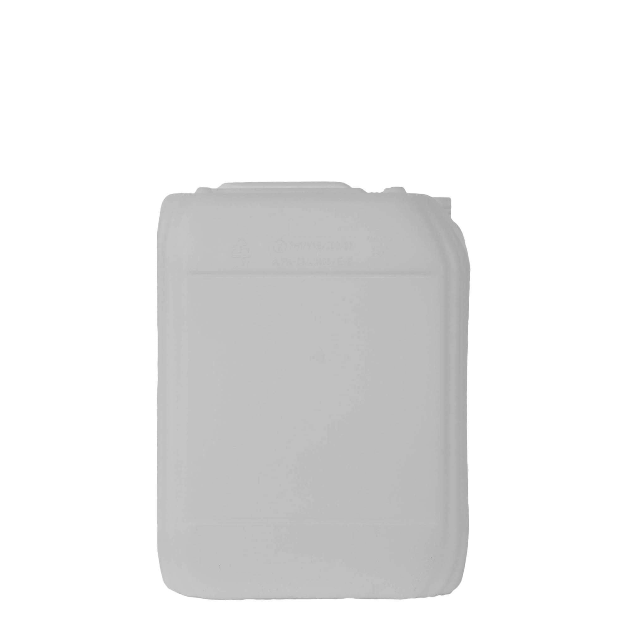 20 l kanister, pravougaoni, HDPE-plastika, prirodni, otvor: ND 60
