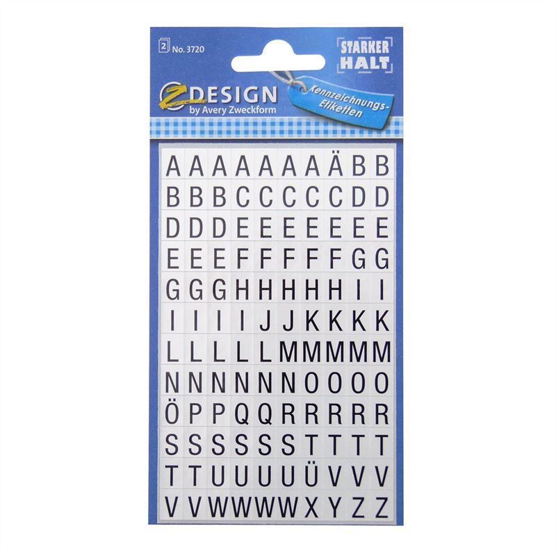 Zweckform naljepnice 'Alfabet', plastika, crne boje Zweckform naljepnice 'Alfabet', plastika, crne boje