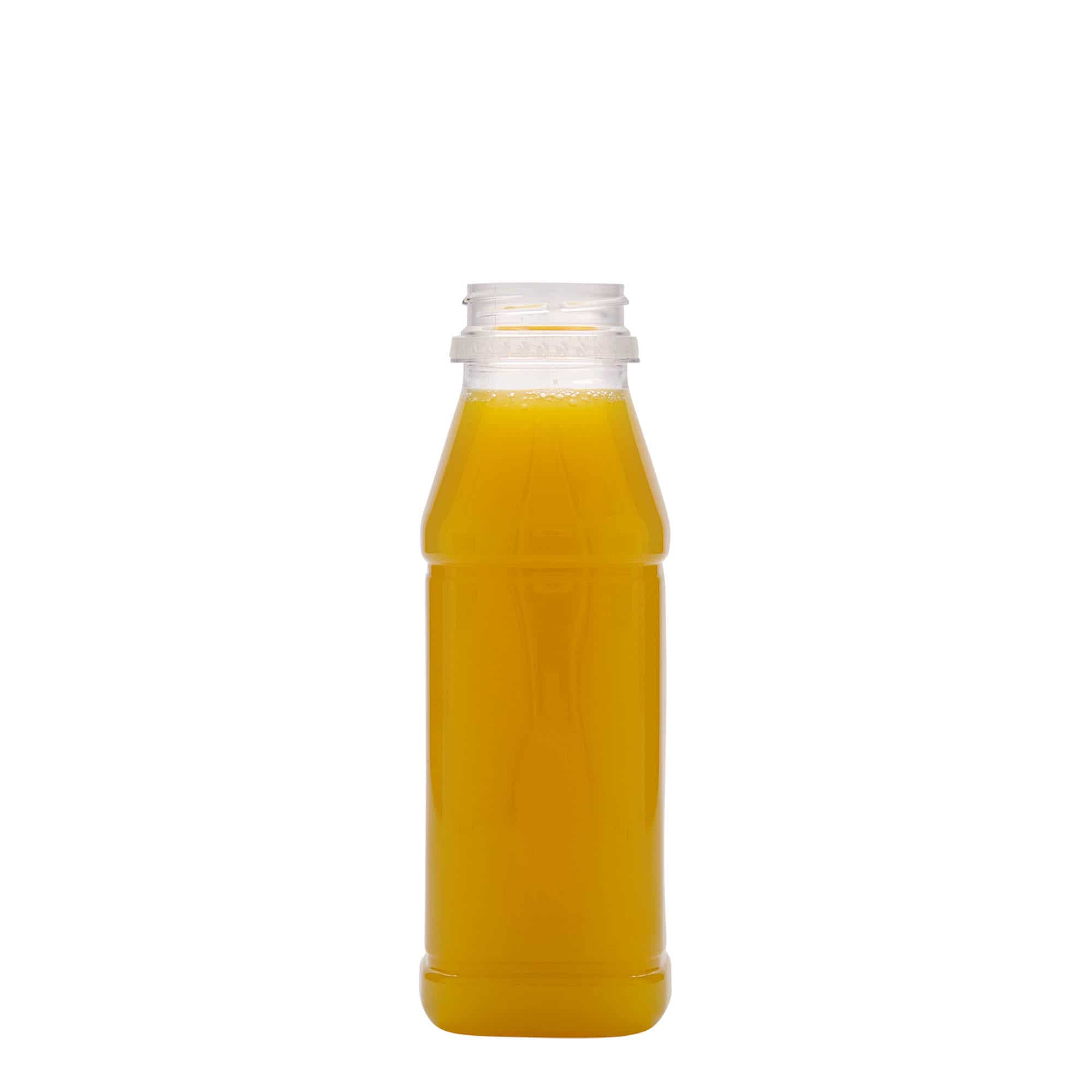 PET flaša 330 ml 'Milk and Juice Carré', kvadratna, plastika, otvor: 38 mm