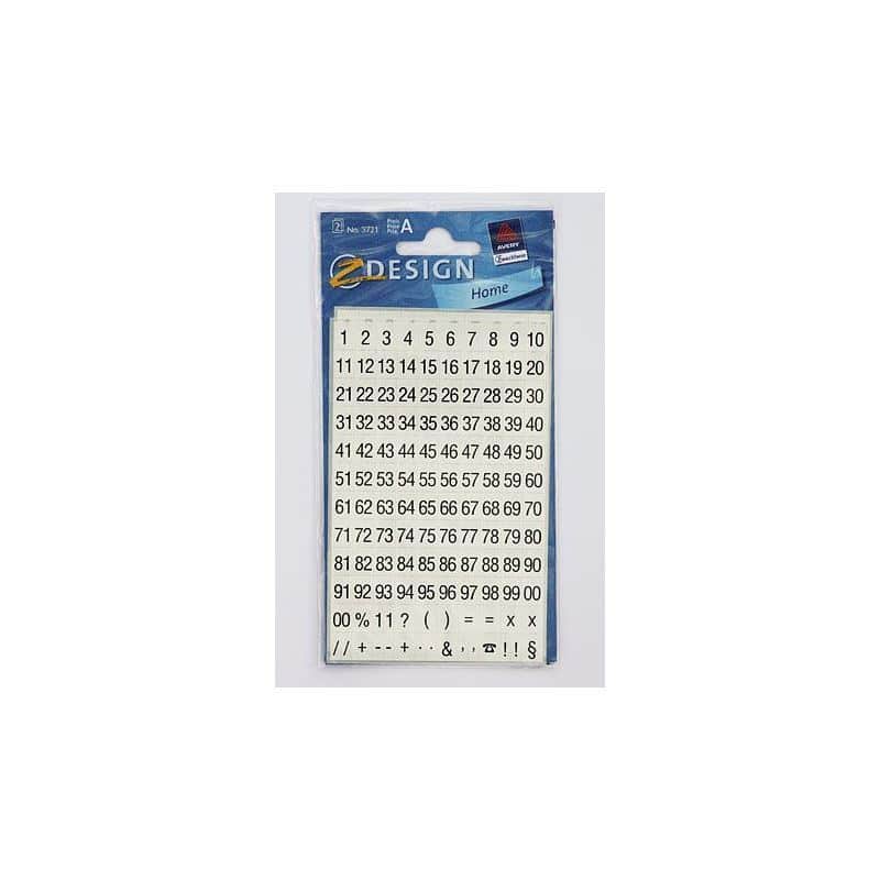 Naljepnice funkcionalnog oblika 'Brojevi 1-99', plastika, crna Naljepnice funkcionalnog oblika 'Brojevi 1-99', plastika, crna