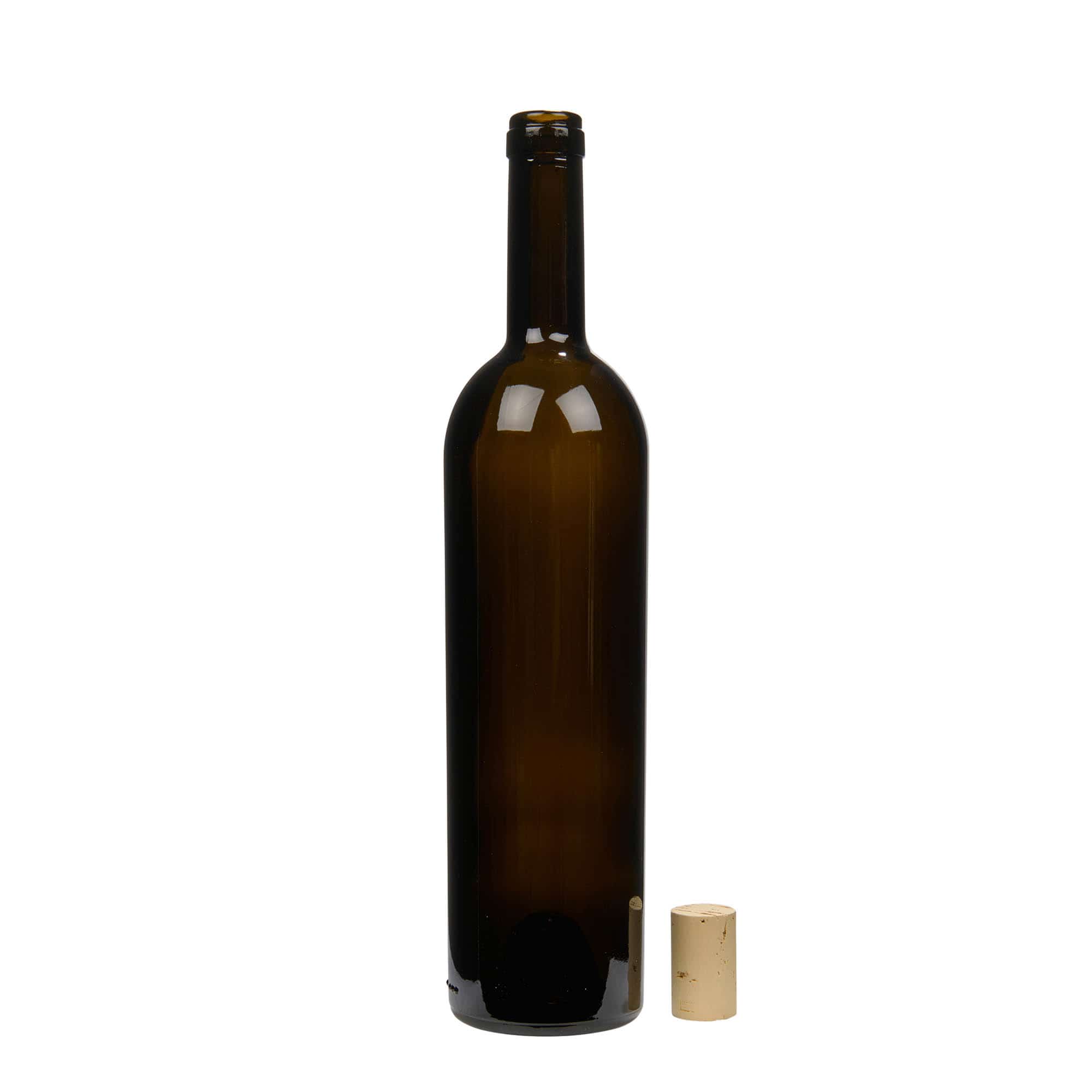 Flaša za vino 750 ml 'Liberty', antikno zelena, otvor: Pluto