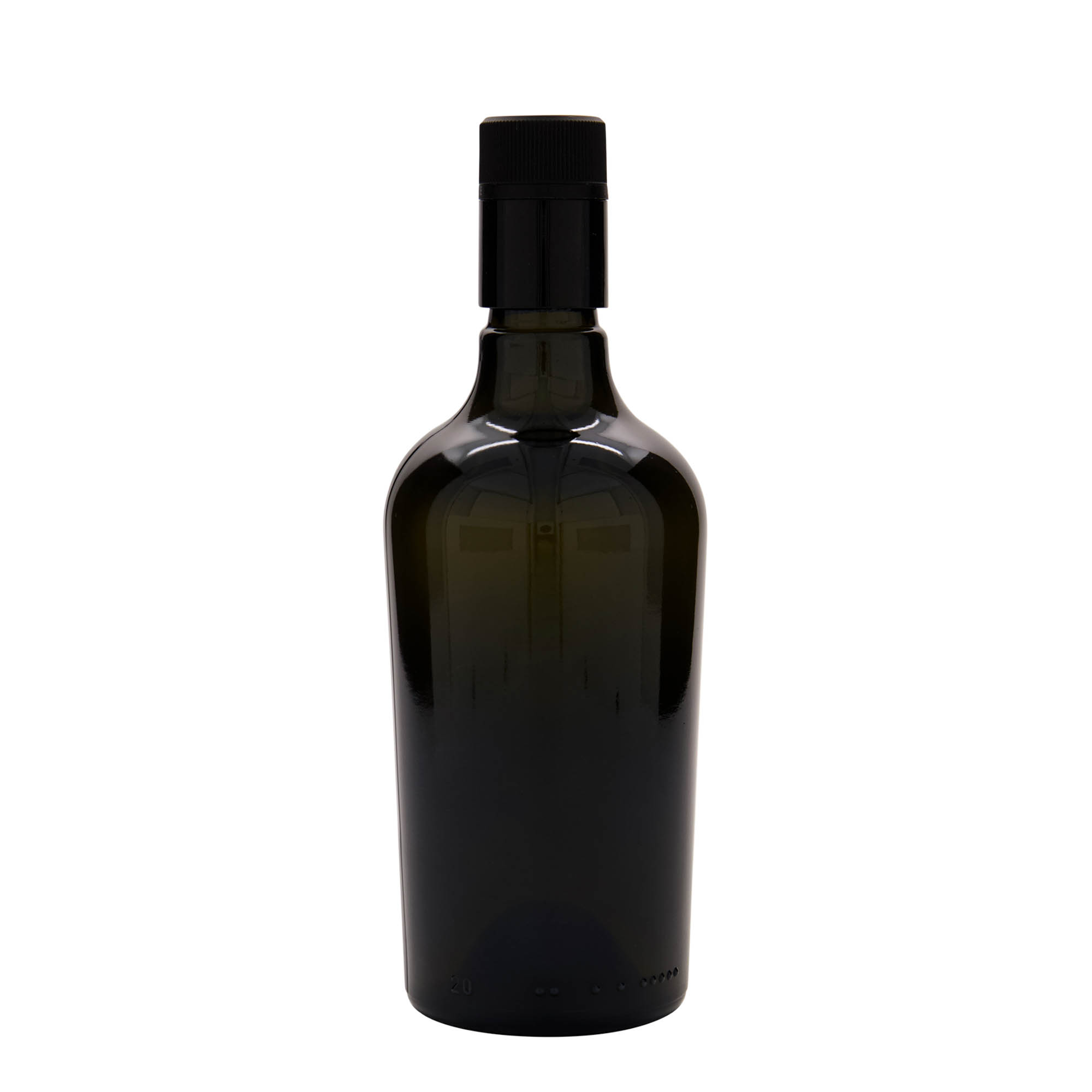 500 ml boca za sirće/ulje 'Oleum', staklo, antikno zeleno, grlo: DOP