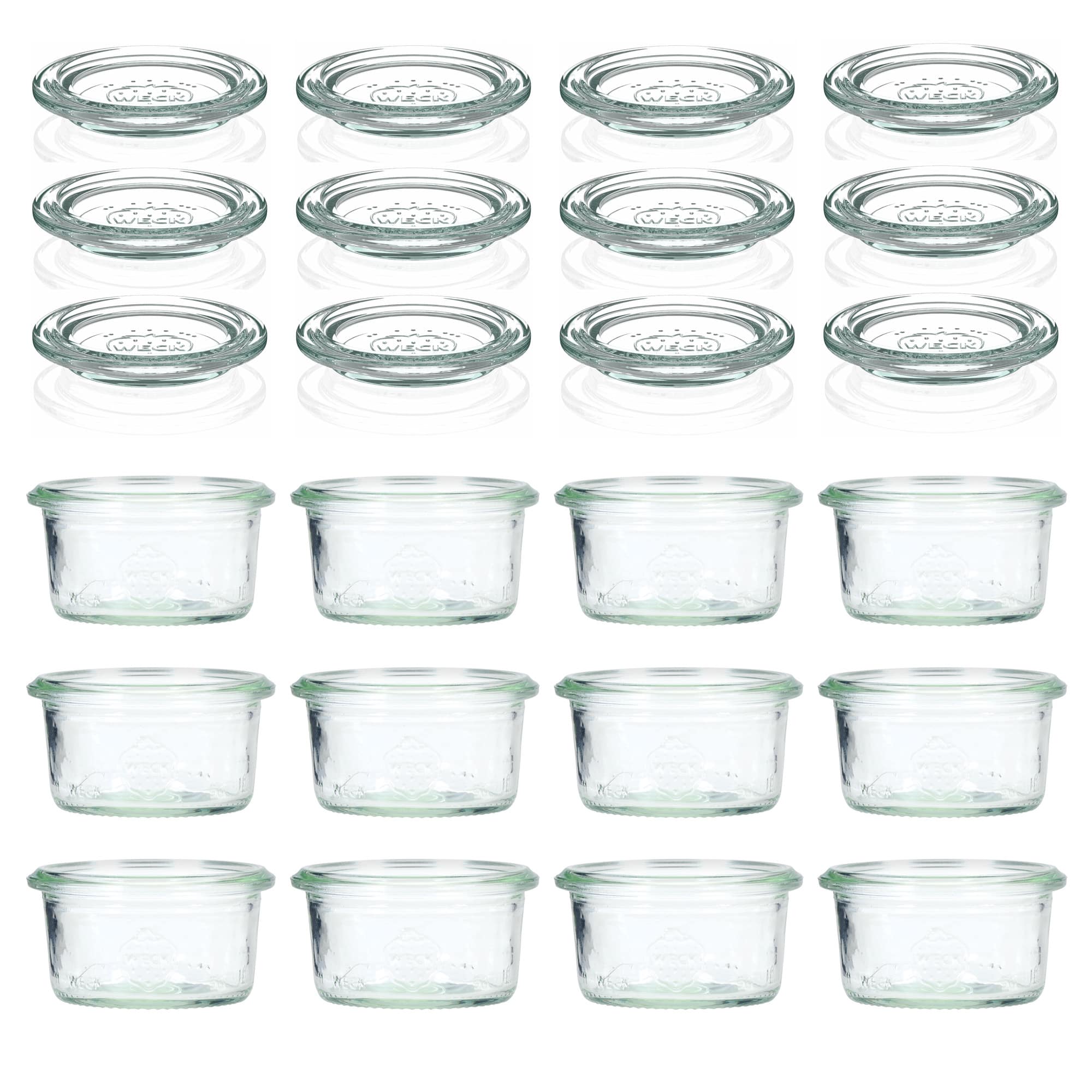 12x 50 ml WECK staklenka za preokretanje sa staklenim poklopcem RR 60