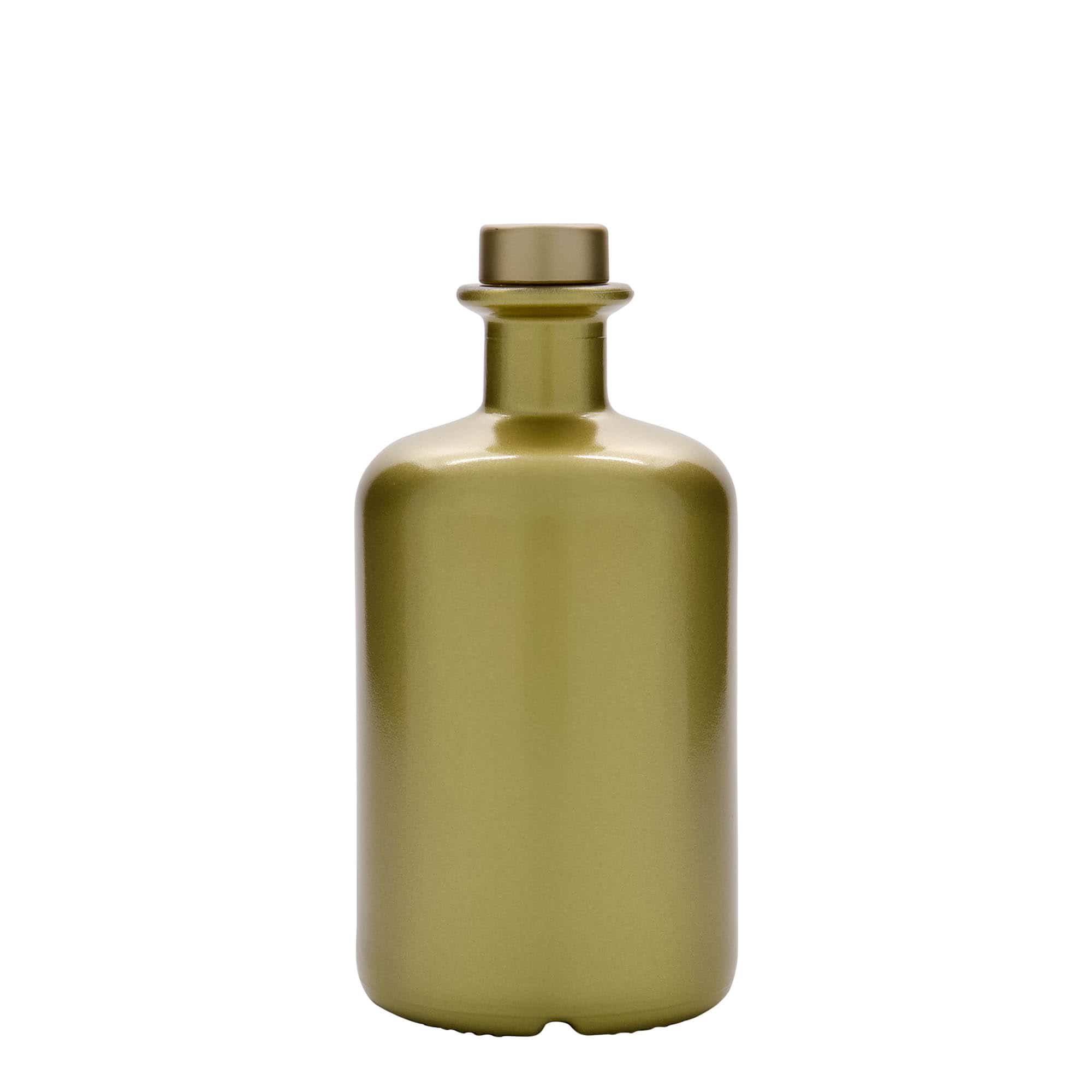 Staklena apotekarska flaša 500 ml, zlatna, otvor: Pluto