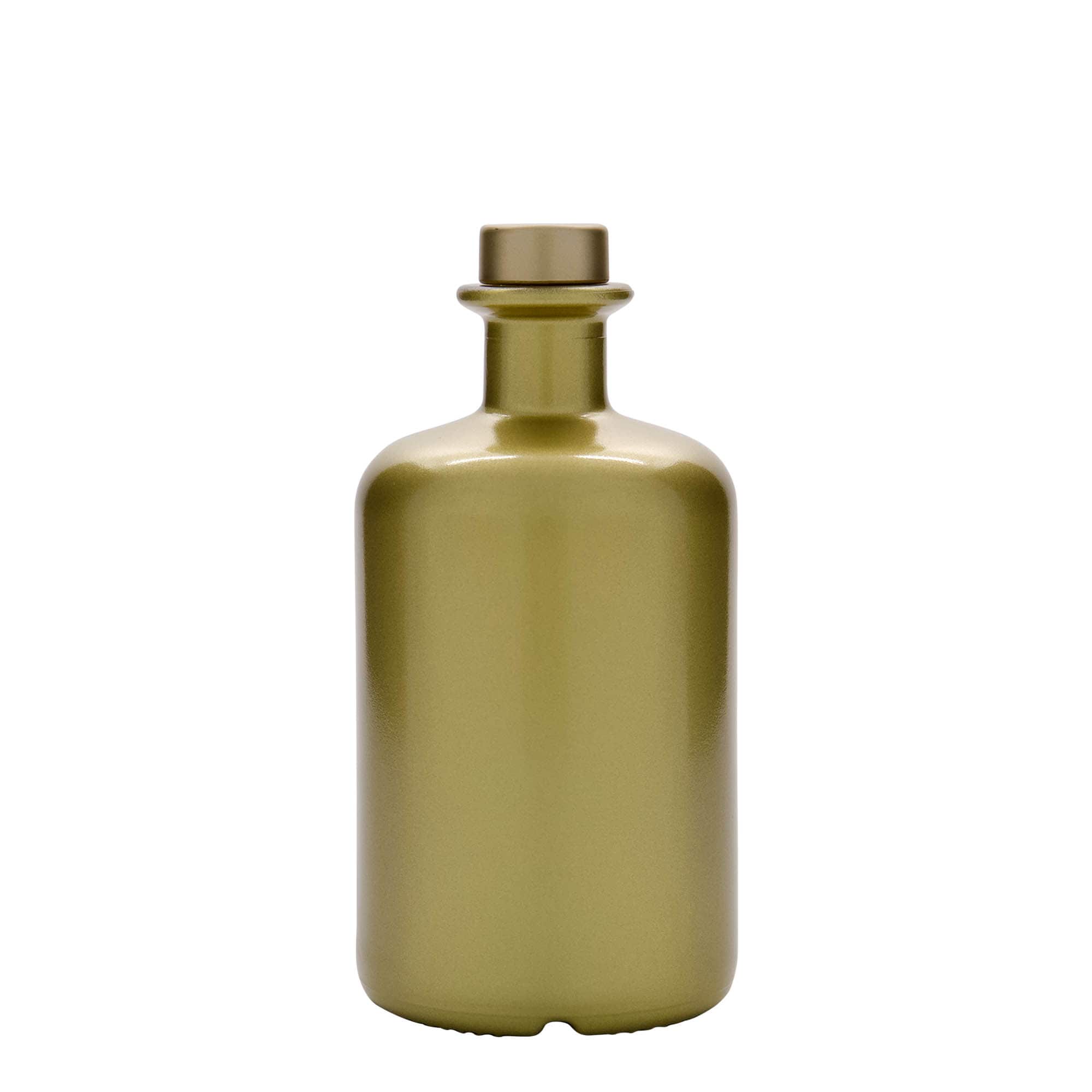 500 ml staklena boca apotekarska, zlatna, grlo: pluta