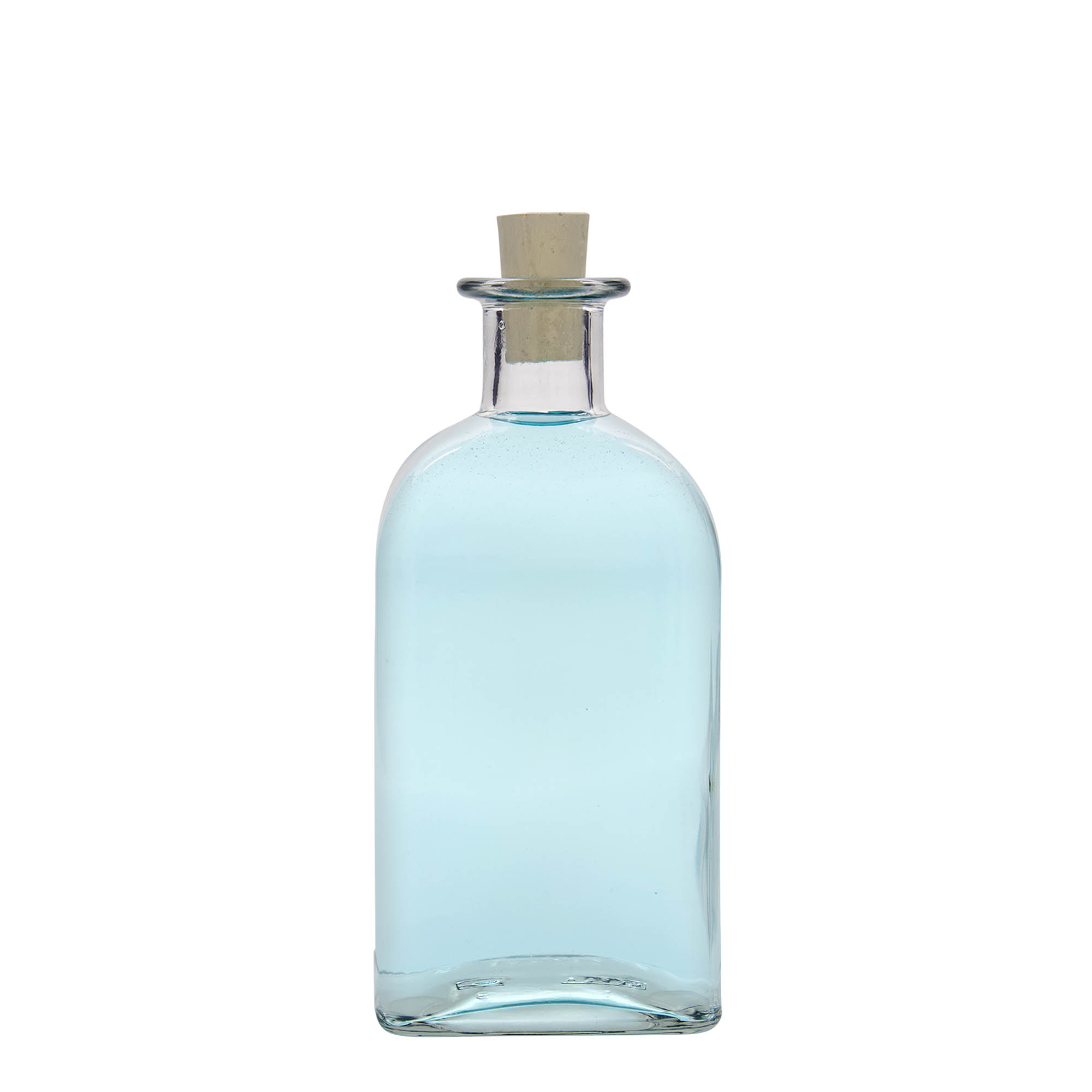 500 ml staklena boca Apotheker Carré, kvadratna, otvor: pluta
