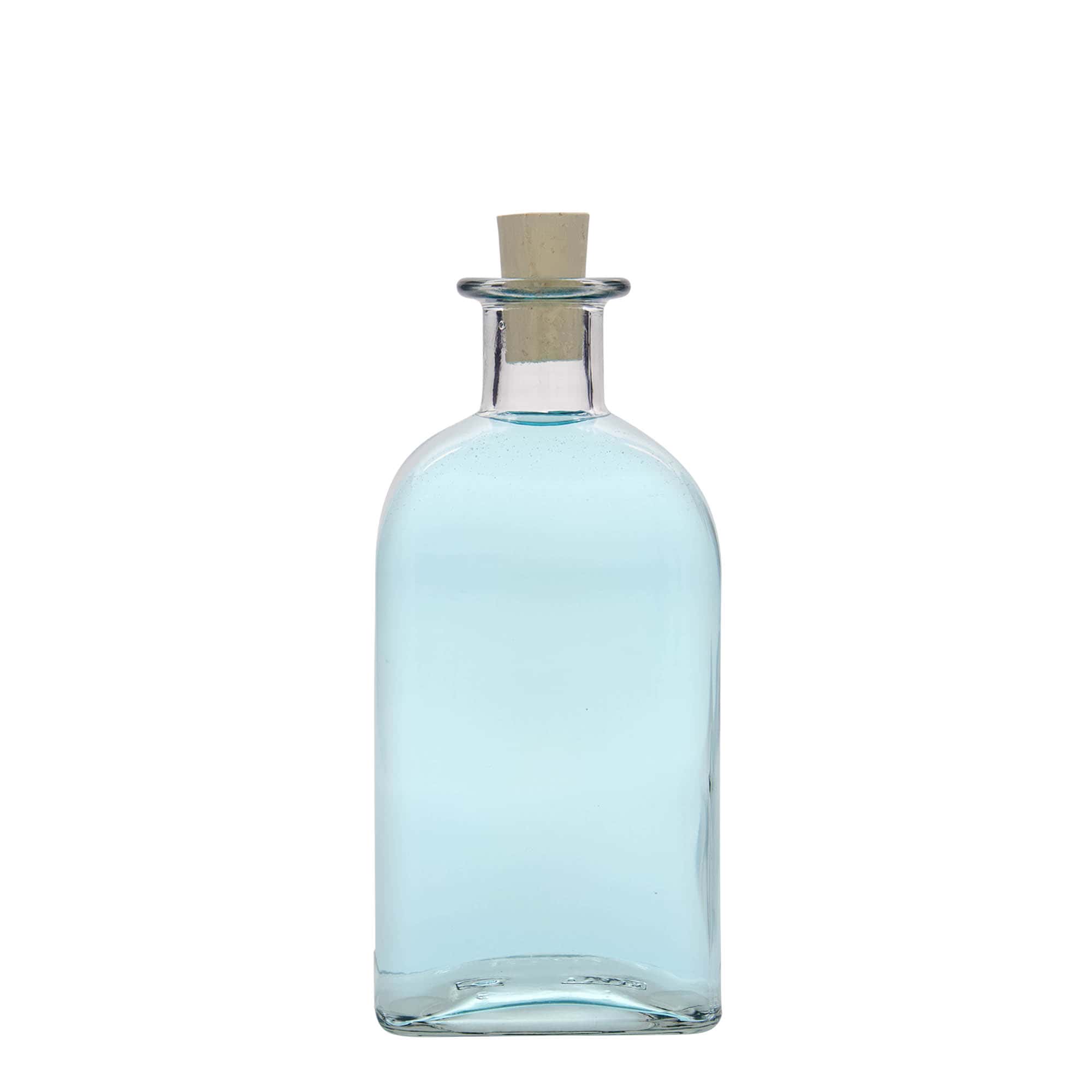 500 ml staklena boca Apotheker Carré, kvadratna, otvor: pluta 500 ml staklena boca Apotheker Carré, kvadratna, otvor: pluta