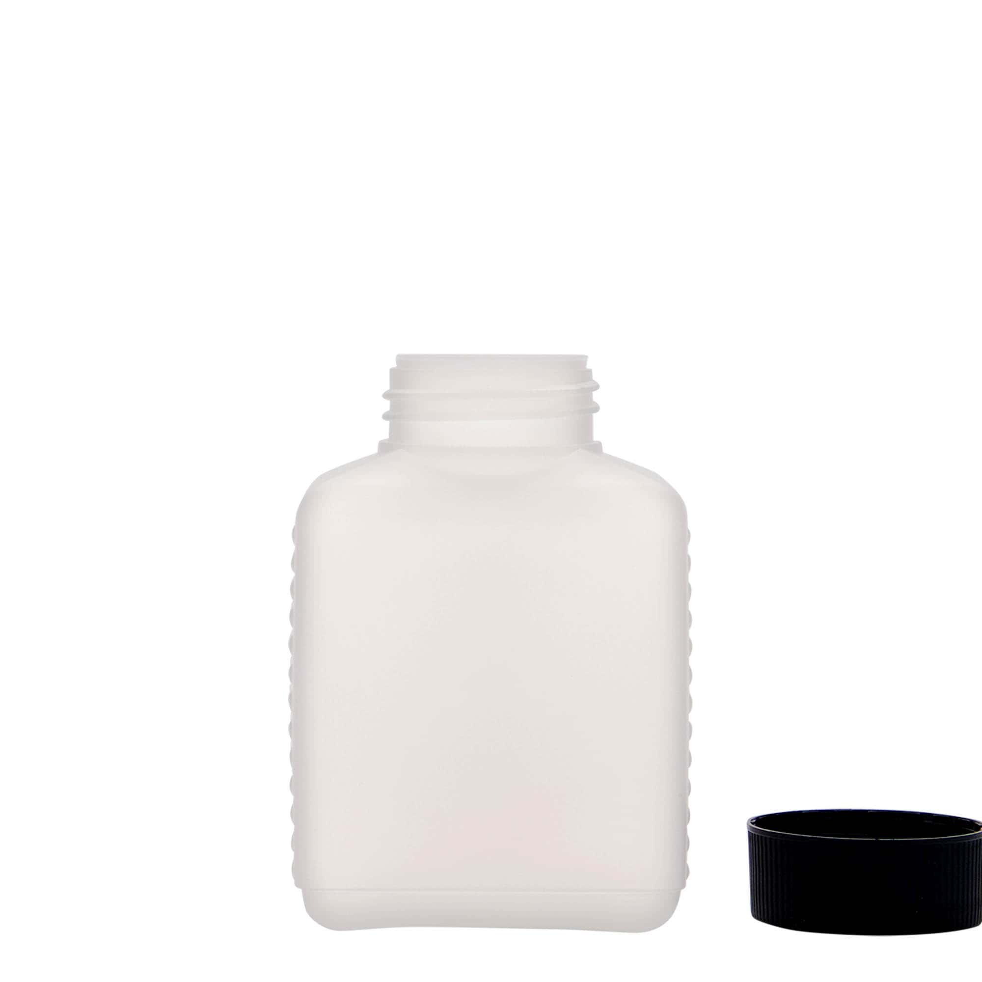 Flaša sa širokim vratom 250 ml, HDPE plastika, prirodna, otvor: DIN 40 EPE