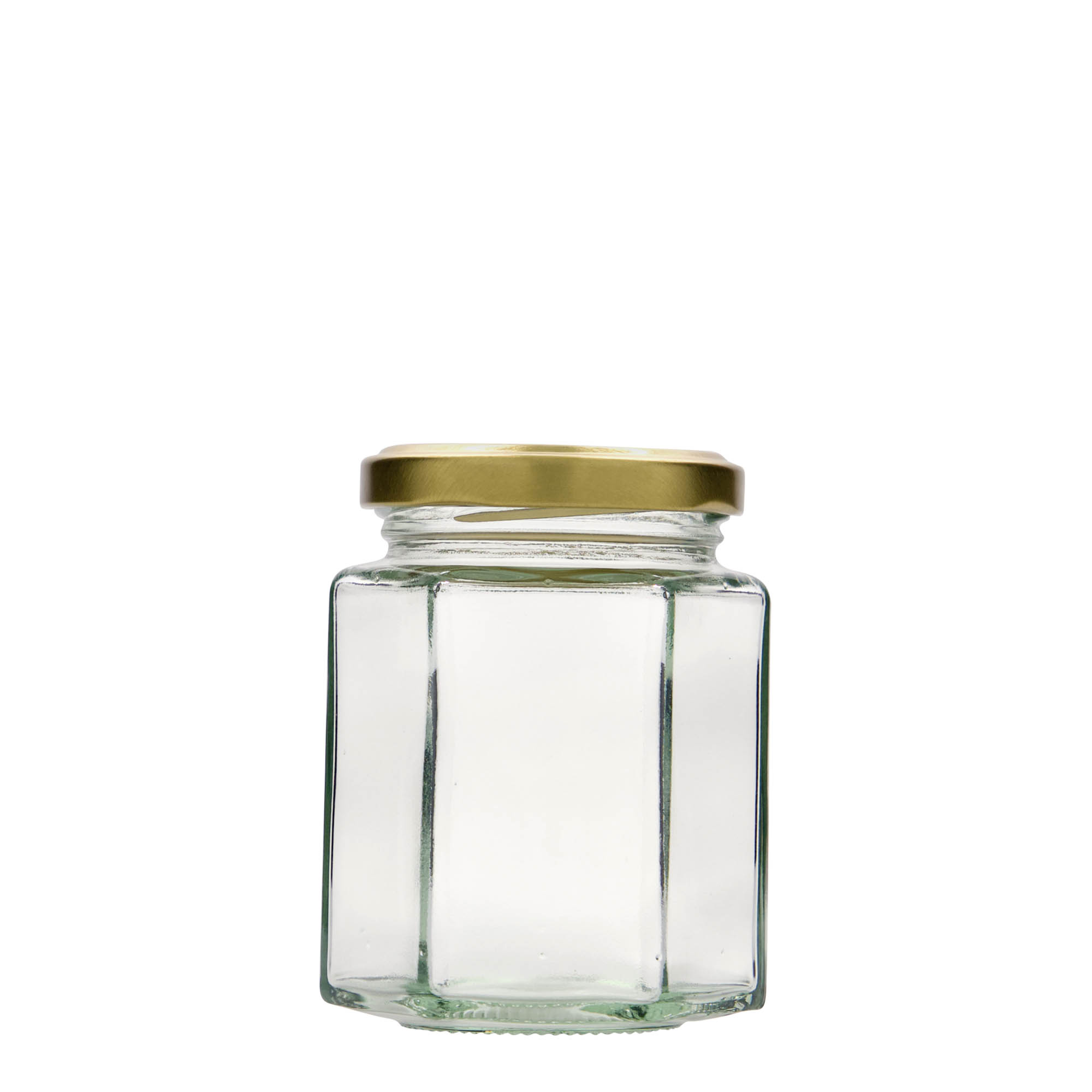 191 ml šestougaona staklena tegla, otvor: Twist-Off (TO 58)