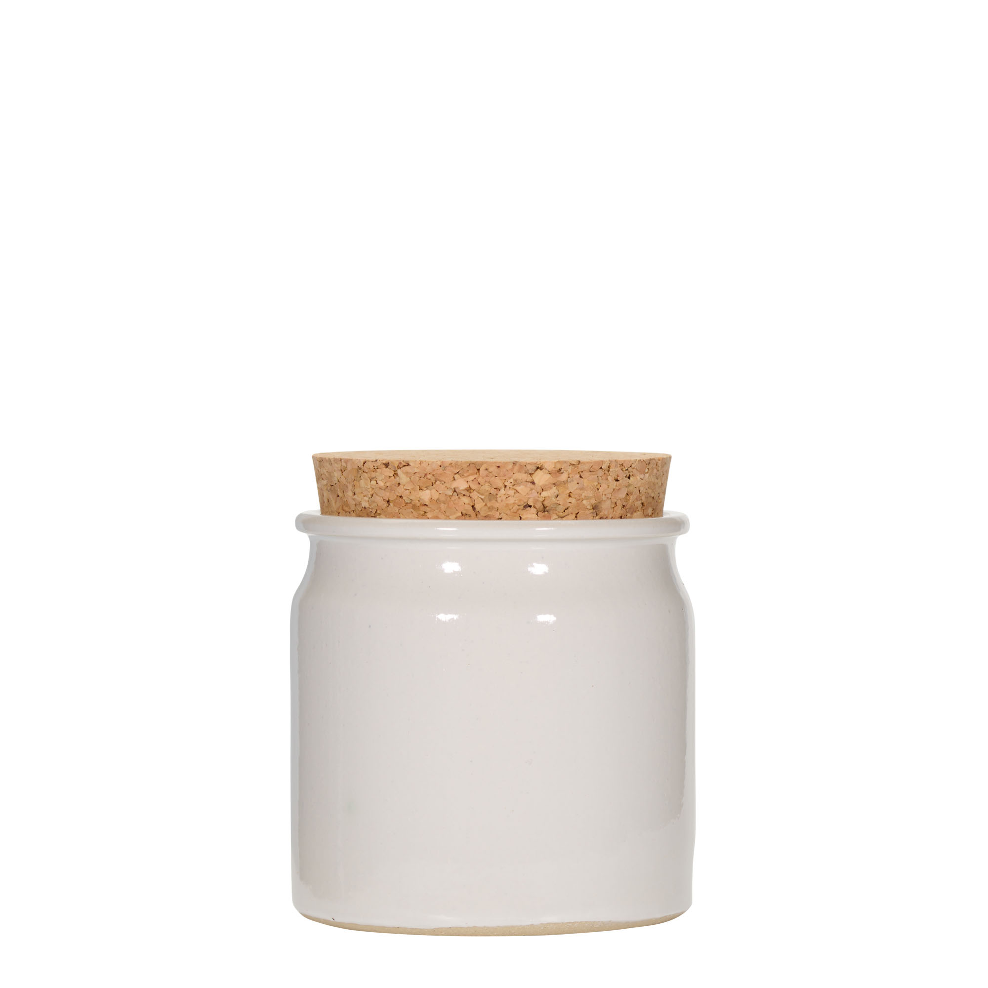 160 ml lonac od kamene keramike, keramika, bijeli, otvor: pluta