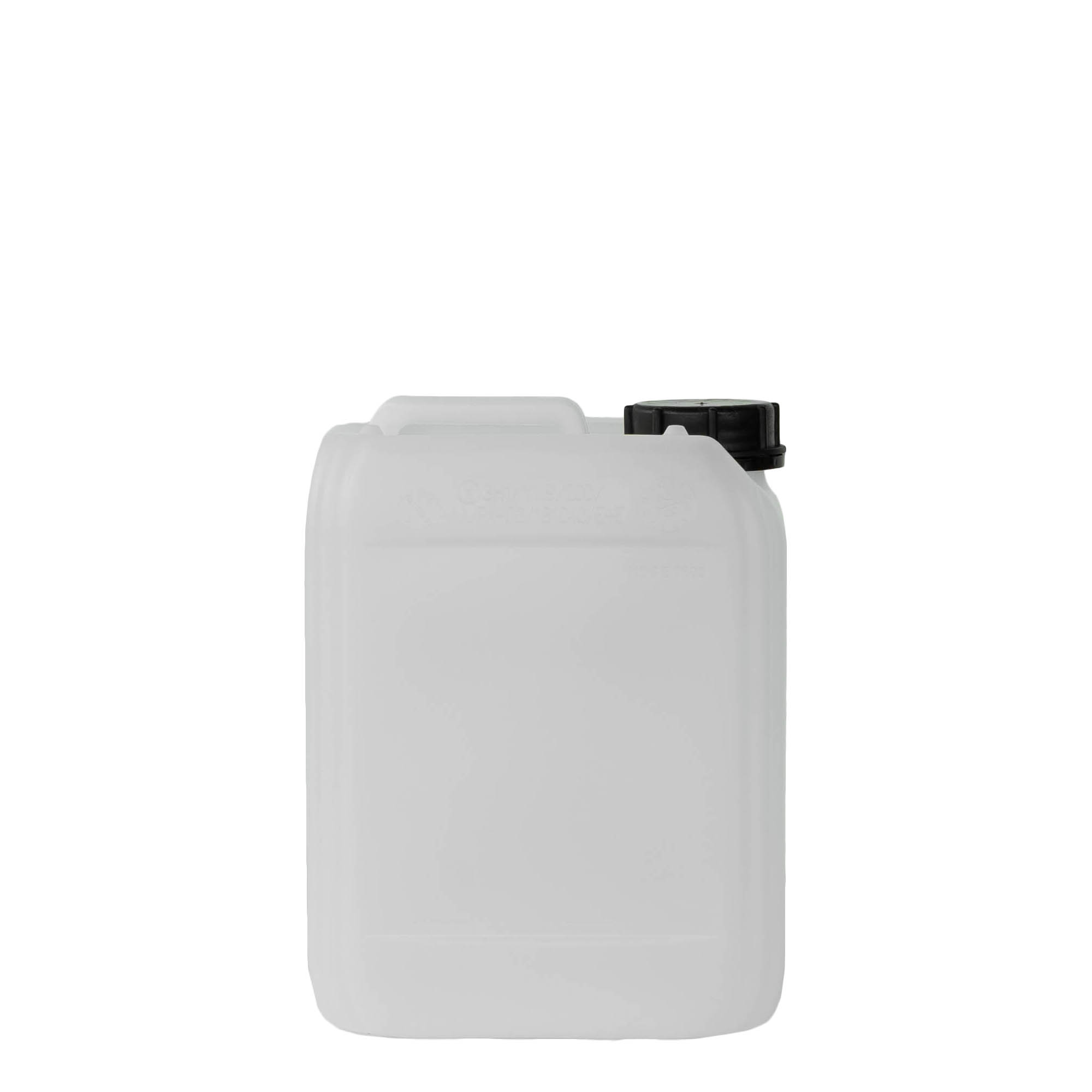 5 l kanister, pravougaoni, HDPE plastika, prirodni, otvor: ND 55