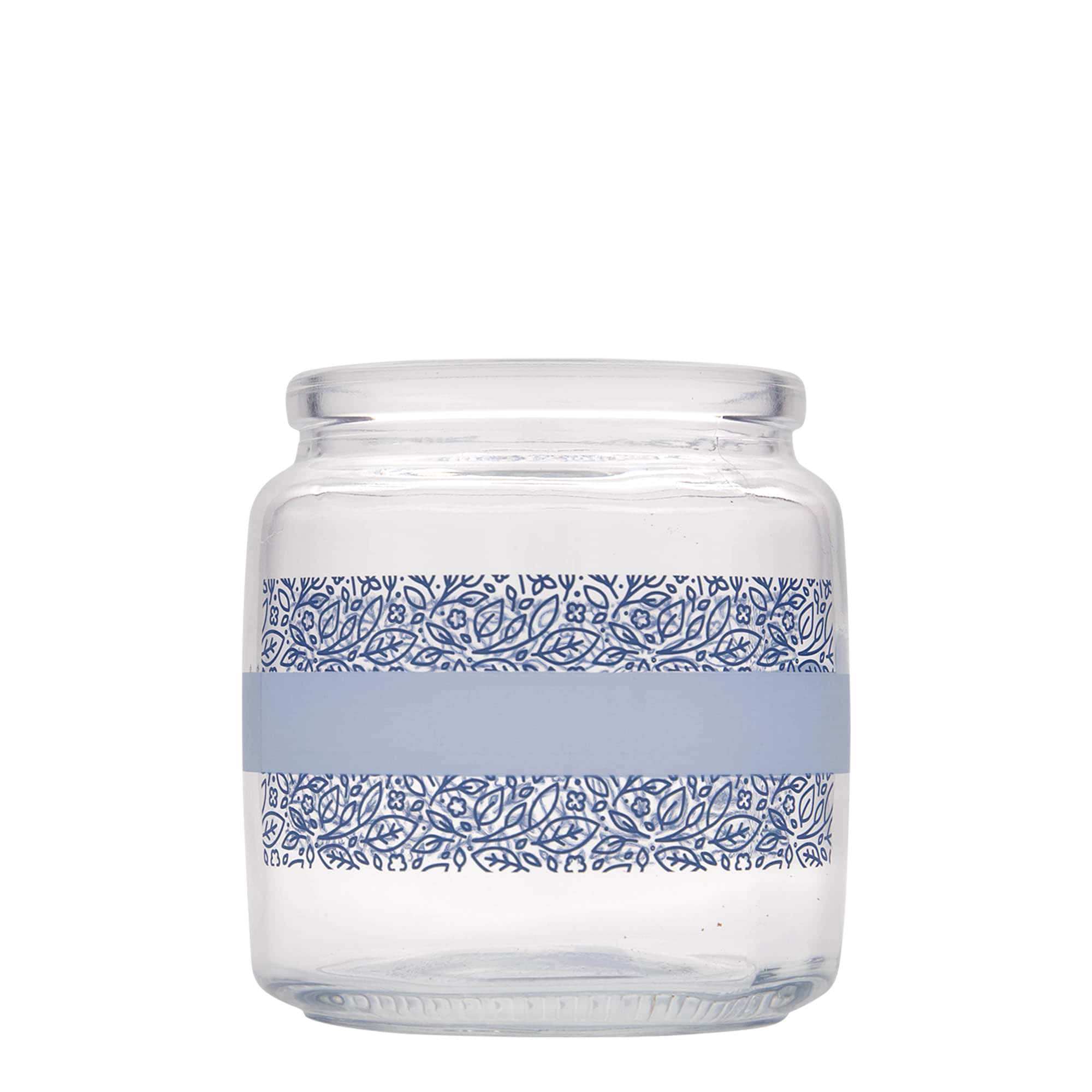 750 ml čaša sa čepom „Giara“, motiv: Naturalmente blu, otvor: čep
