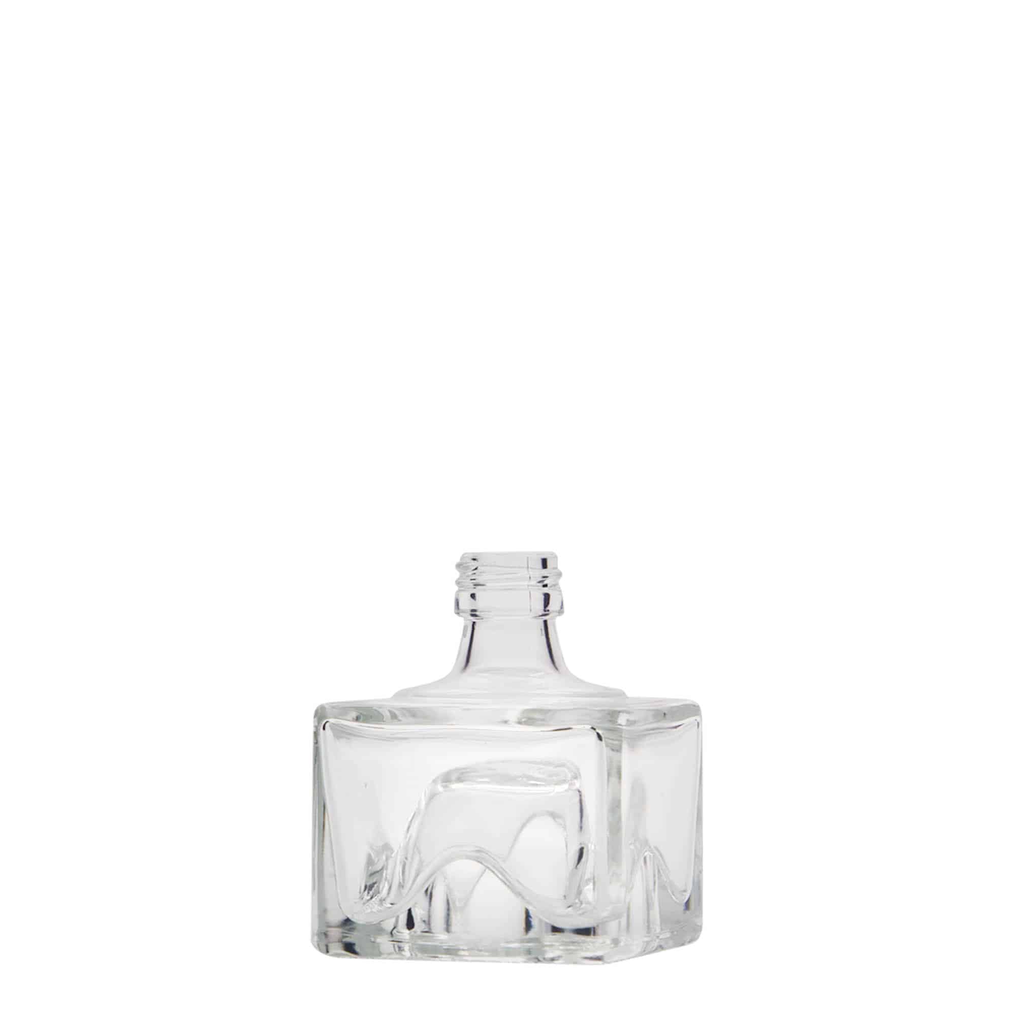 Staklena flaša 40 ml 'Cocolores', kvadratna, otvor: PP 18