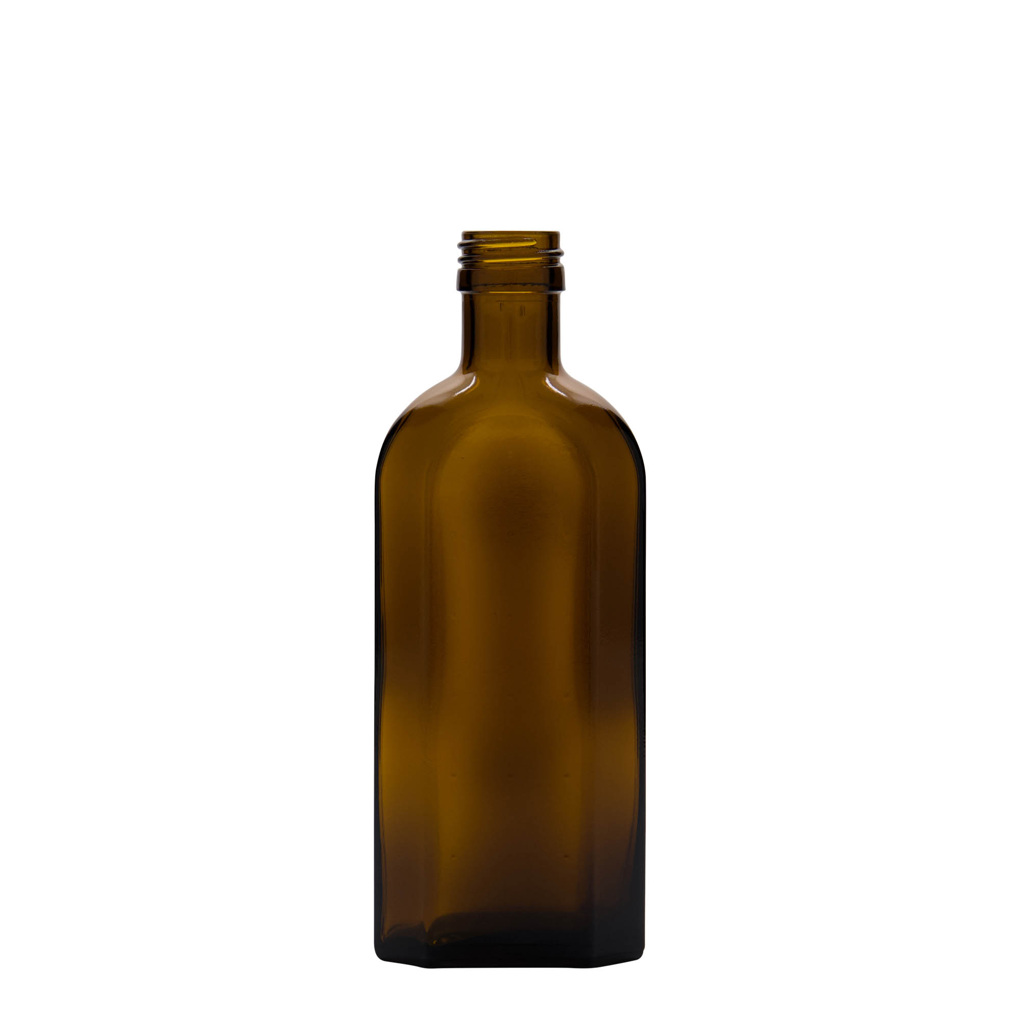 250 ml medicinska boca Meplat, ovalna, staklena, smeđa, grlo: PP 28 250 ml medicinska boca Meplat, ovalna, staklena, smeđa, grlo: PP 28