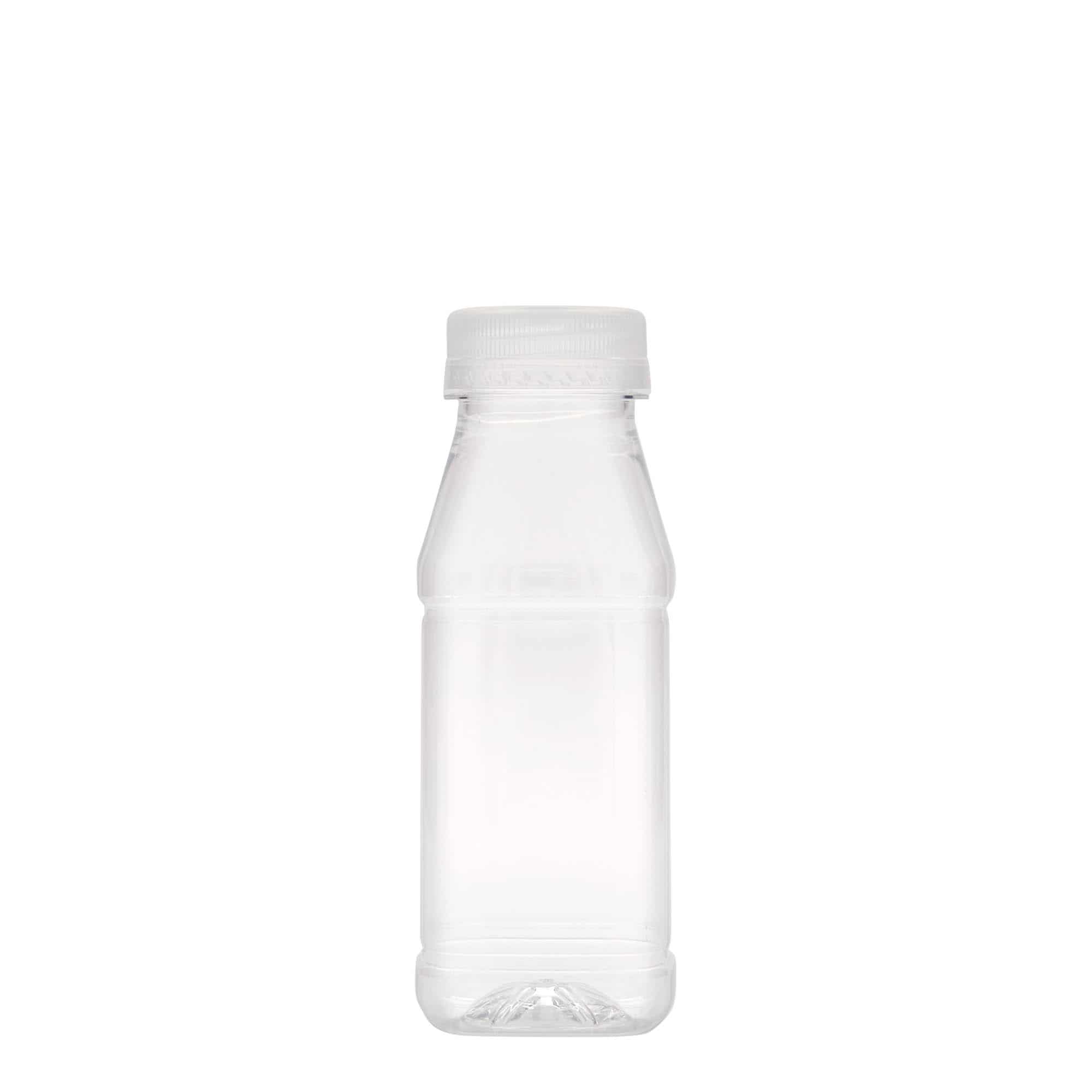 PET flaša 250 ml 'Milk and Juice Carré', kvadratna, plastika, otvor: 38 mm