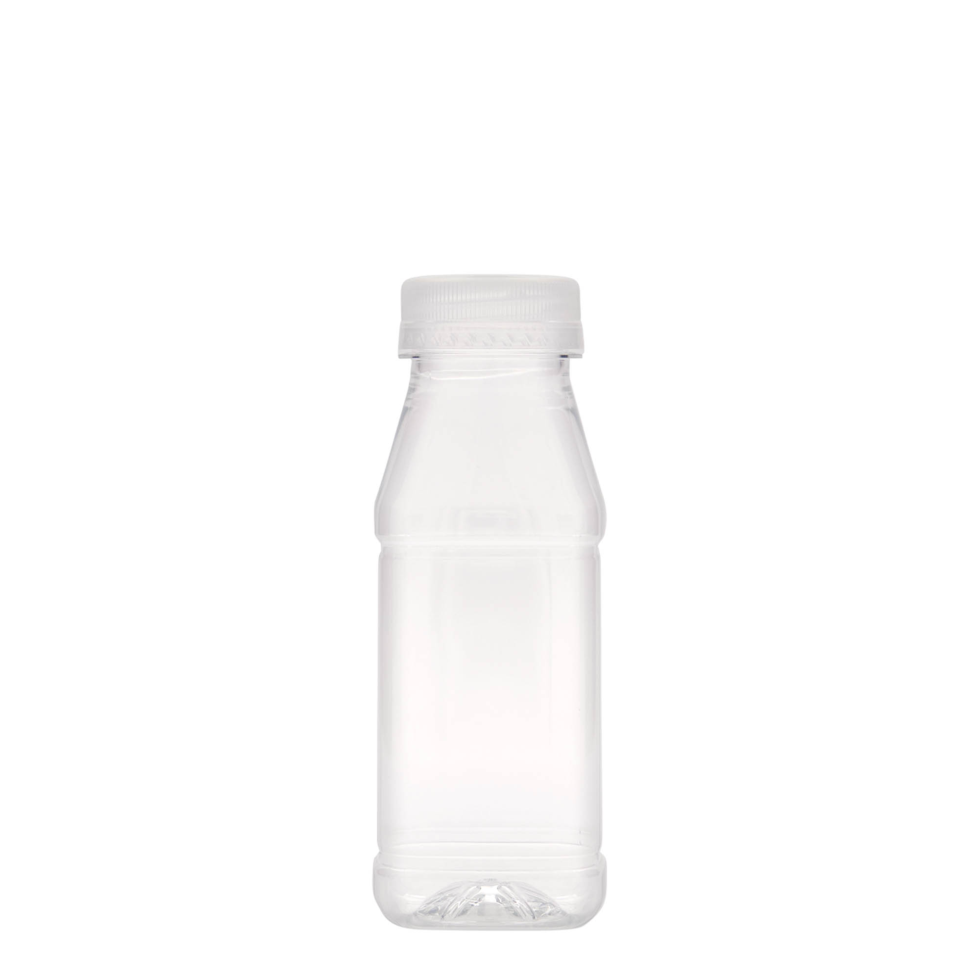 250 ml PET boca 'Milk and Juice Carré', kvadratna, plastika, grlo: 38 mm