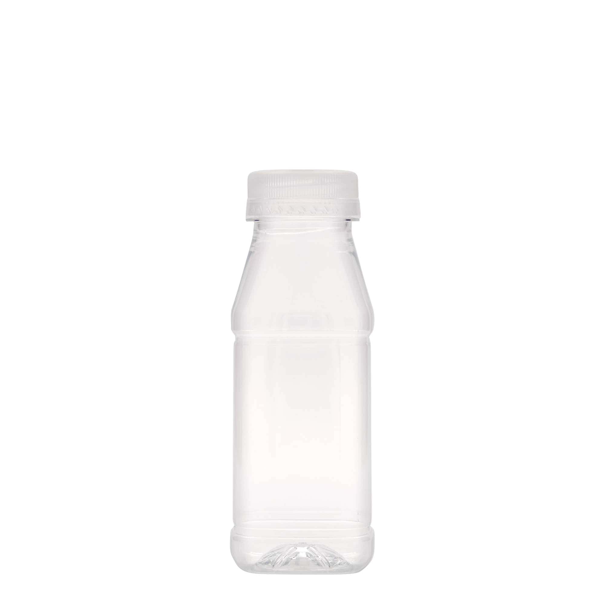 250 ml PET boca 'Milk and Juice Carré', kvadratna, plastika, grlo: 38 mm