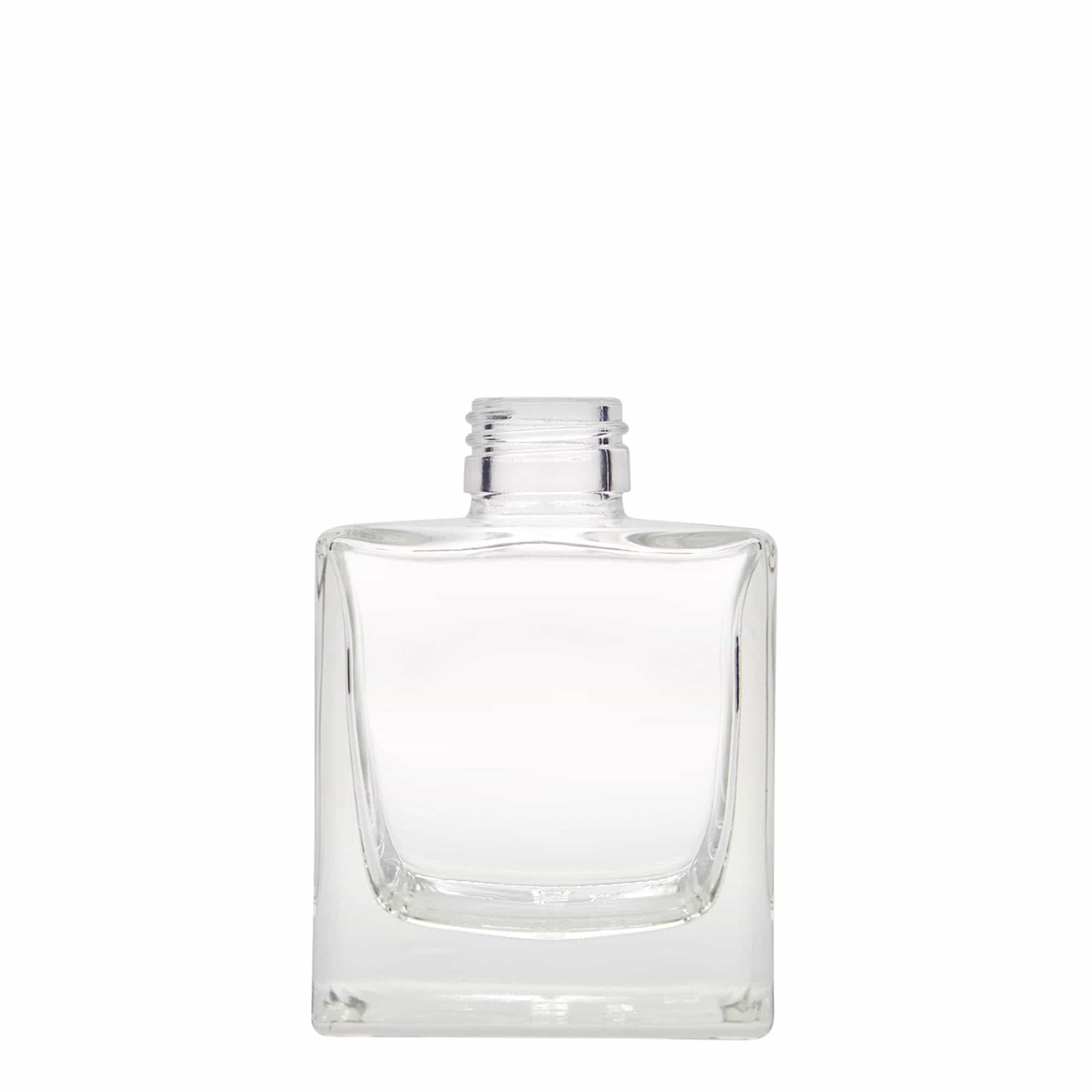 Staklena flaša 200 ml 'Cube', kvadratna, otvor: PP 28 Staklena flaša 200 ml 'Cube', kvadratna, otvor: PP 28