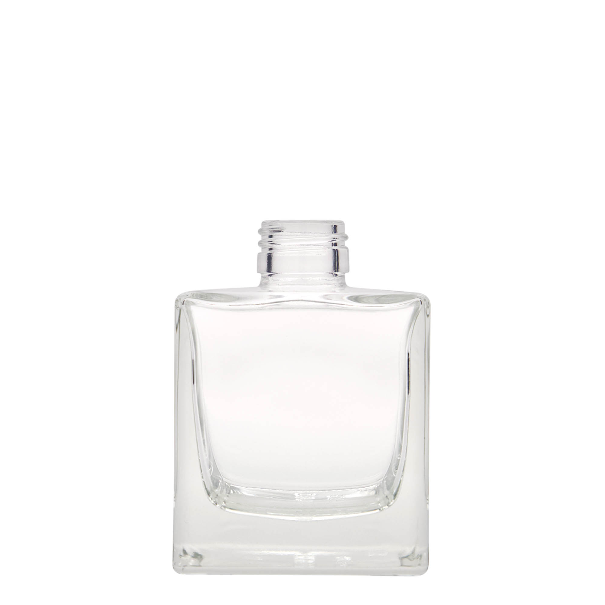 200 ml staklena boca 'Cube', kvadratna, grlo: PP 28