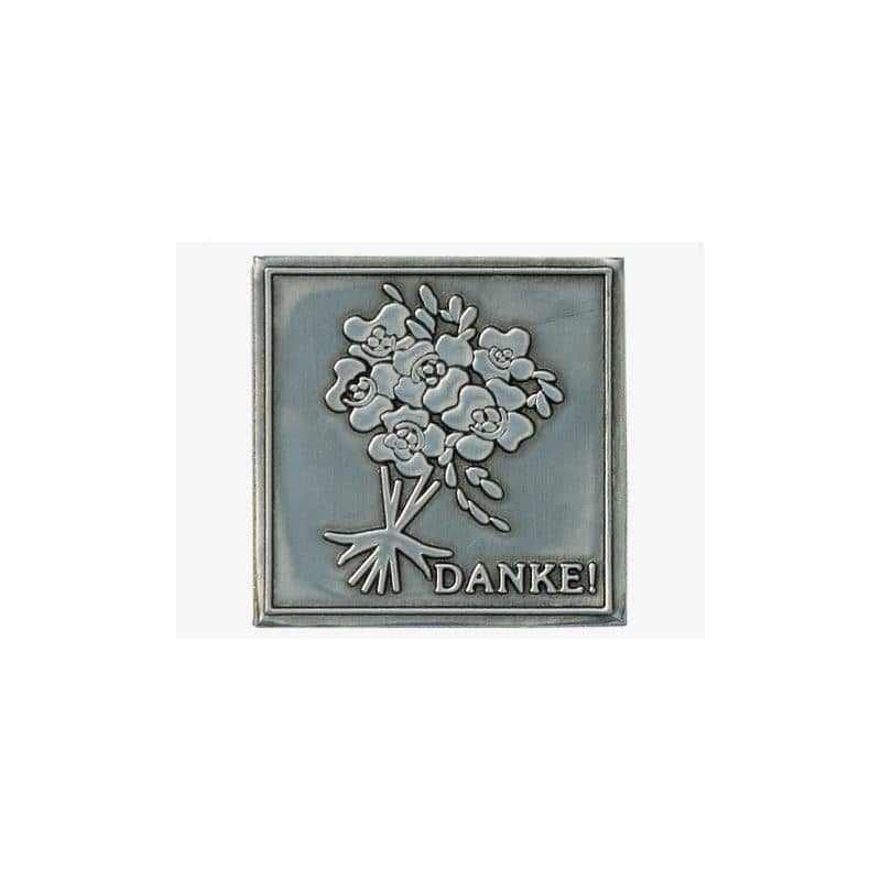 Limena etiketa 'Hvala', kvadratna, metal, srebrna Limena etiketa 'Hvala', kvadratna, metal, srebrna