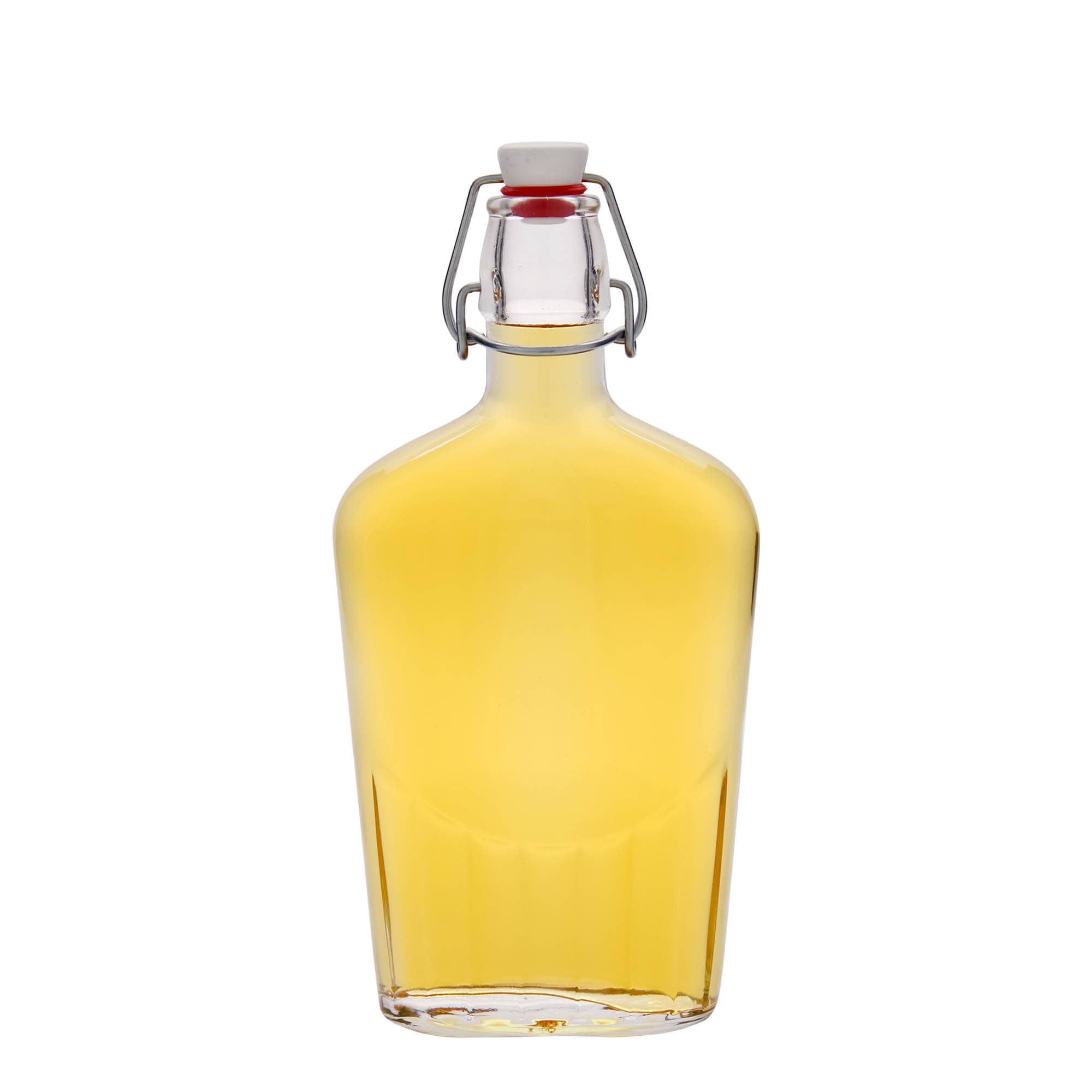 500 ml staklena boca 'Fiaschetta', ovalna, otvor: zatvarač s kukom