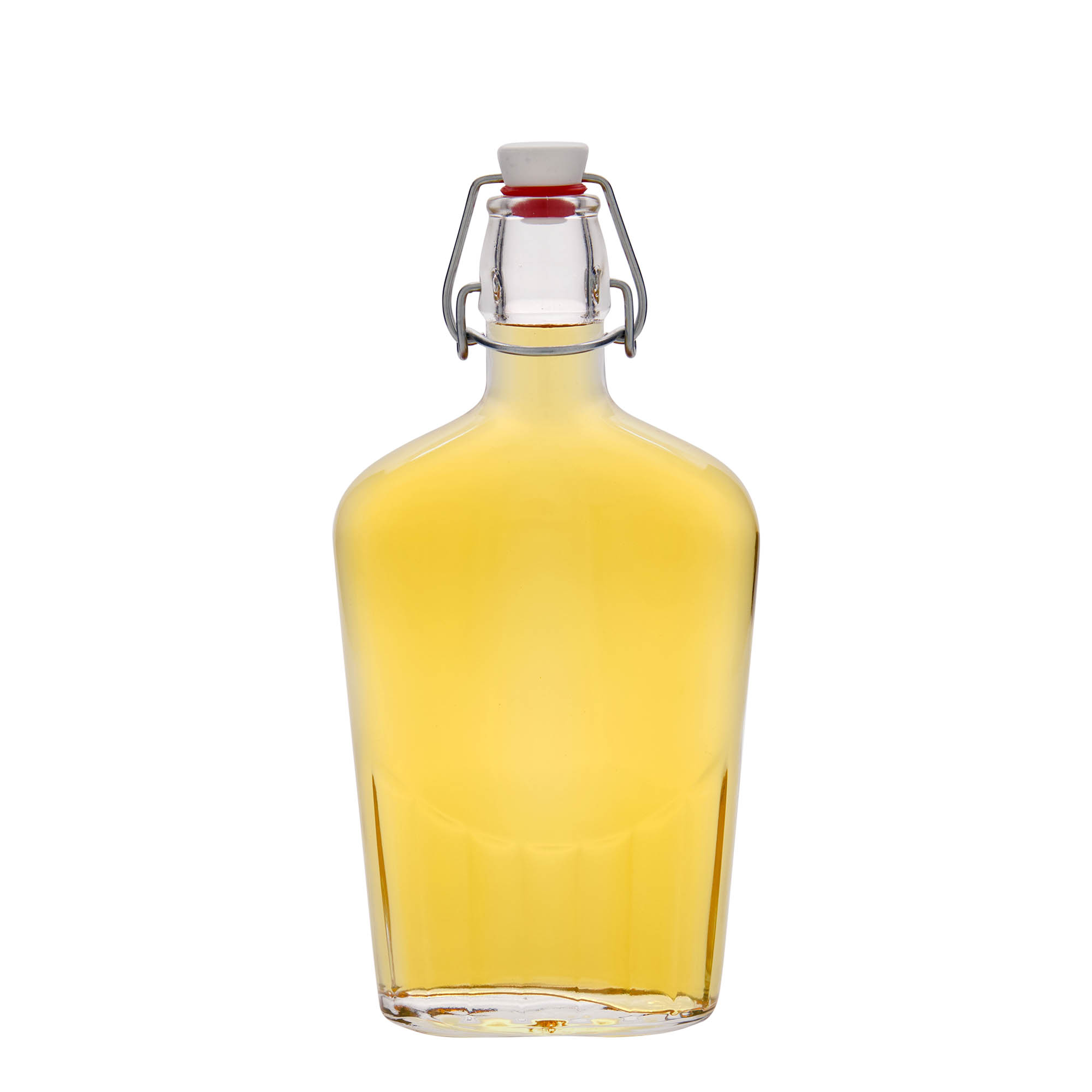 500 ml staklena boca 'Fiaschetta', ovalna, otvor: zatvarač s kukom 500 ml staklena boca 'Fiaschetta', ovalna, otvor: zatvarač s kukom