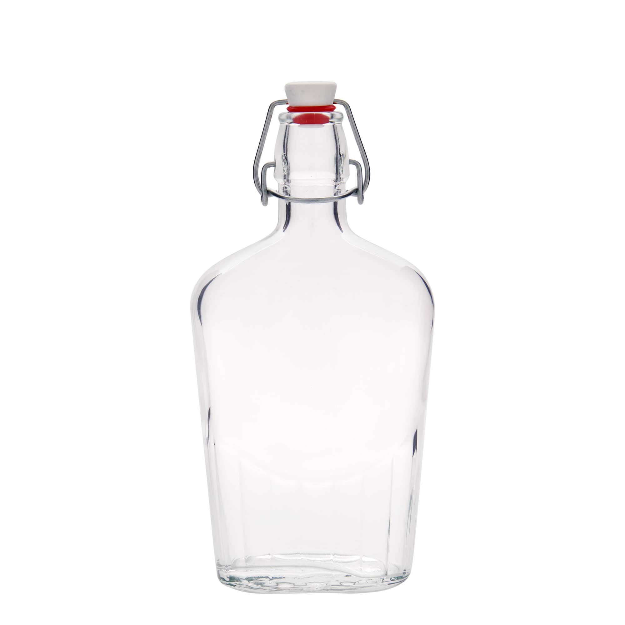 Staklena flaša 500 ml 'Fiaschetta', ovalna, otvor: Zatvarač sa žicom Staklena flaša 500 ml 'Fiaschetta', ovalna, otvor: Zatvarač sa žicom