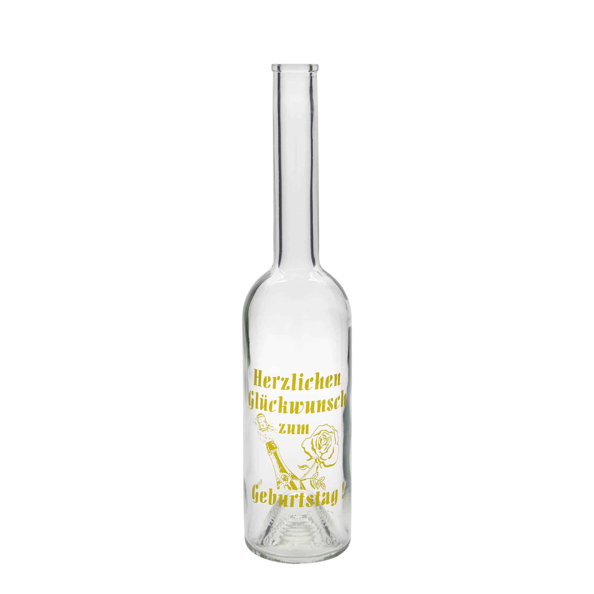Staklena flaša 500 ml 'Opera', motiv: Rođendanska flaša, otvor: Pluto Staklena flaša 500 ml 'Opera', motiv: Rođendanska flaša, otvor: Pluto