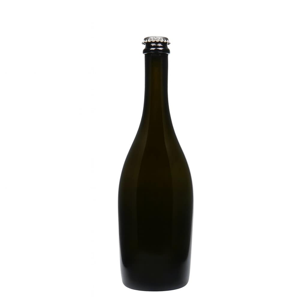 750 ml boca šampanjca „Carmen“, staklo, antikno zeleno, otvor: krunski čep