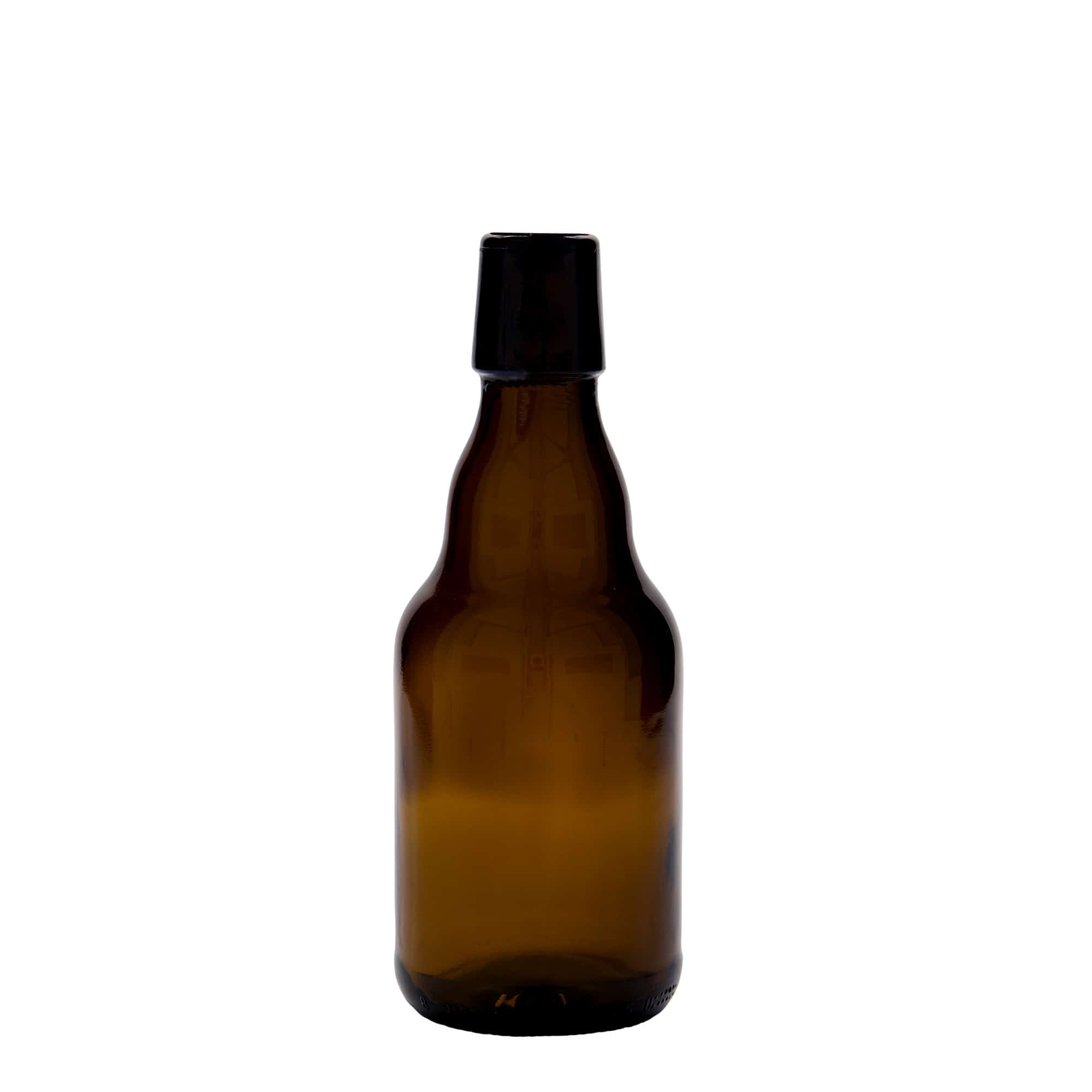 Flaša za pivo 330 ml 'Steinie', staklo, smeđa, otvor: Zatvarač sa žicom