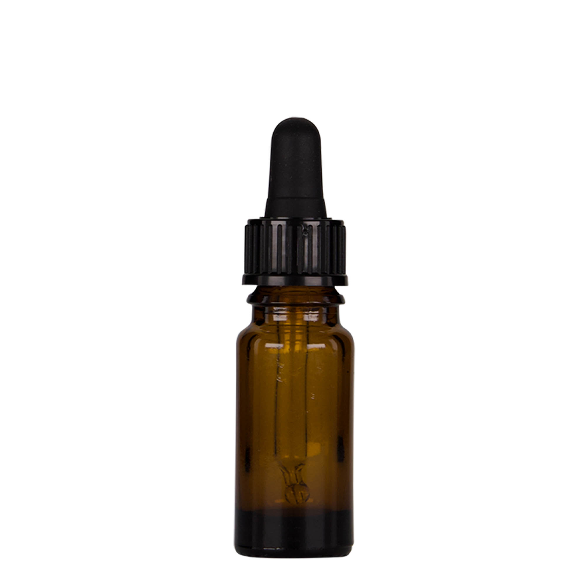 10 ml bočica s pipetom, medicinska, staklena, smeđe-crna, otvor: DIN 18