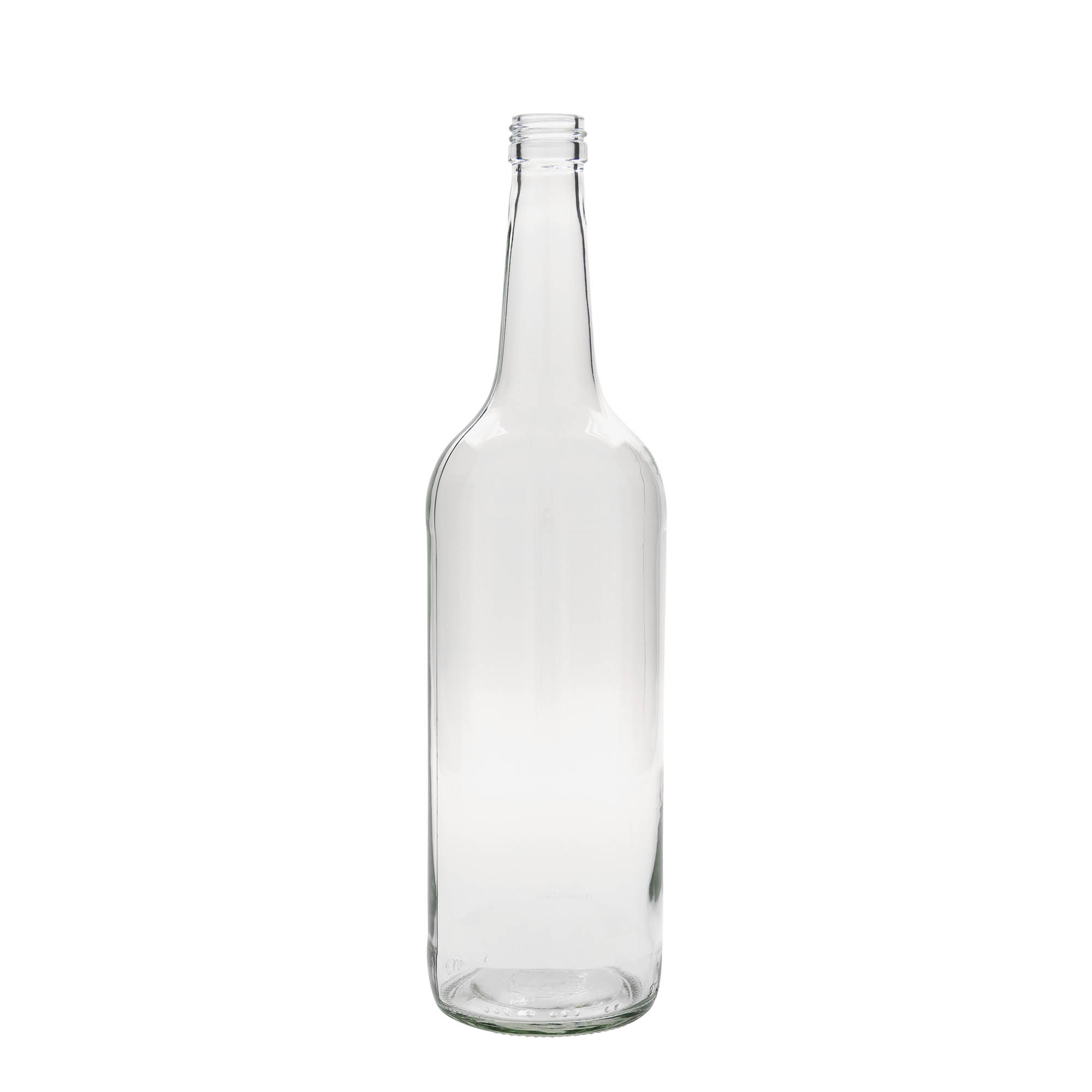 1.000 ml staklena boca s ravnim vratom, otvor: PP 28 1.000 ml staklena boca s ravnim vratom, otvor: PP 28