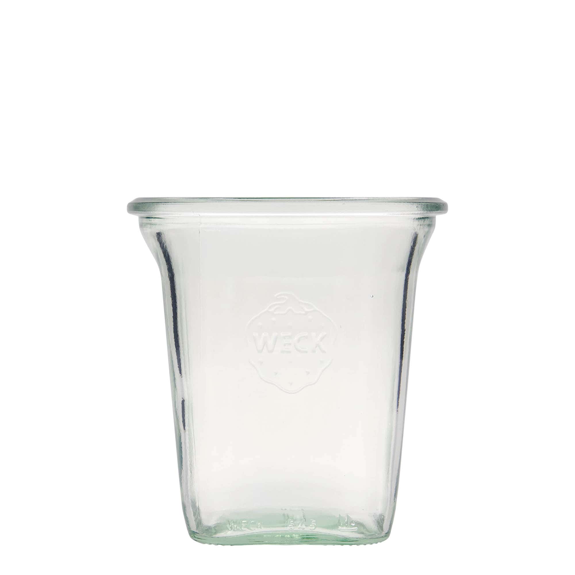 WECK kvadratna staklenka 545 ml, kvadratna, otvor: Okrugli rub