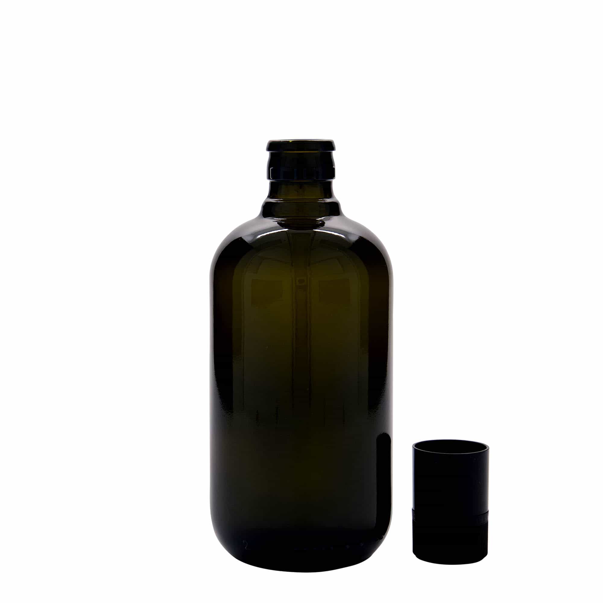 Flaša za sirće/ulje 500 ml 'Biolio', staklo, antikno zelena, otvor: DOP