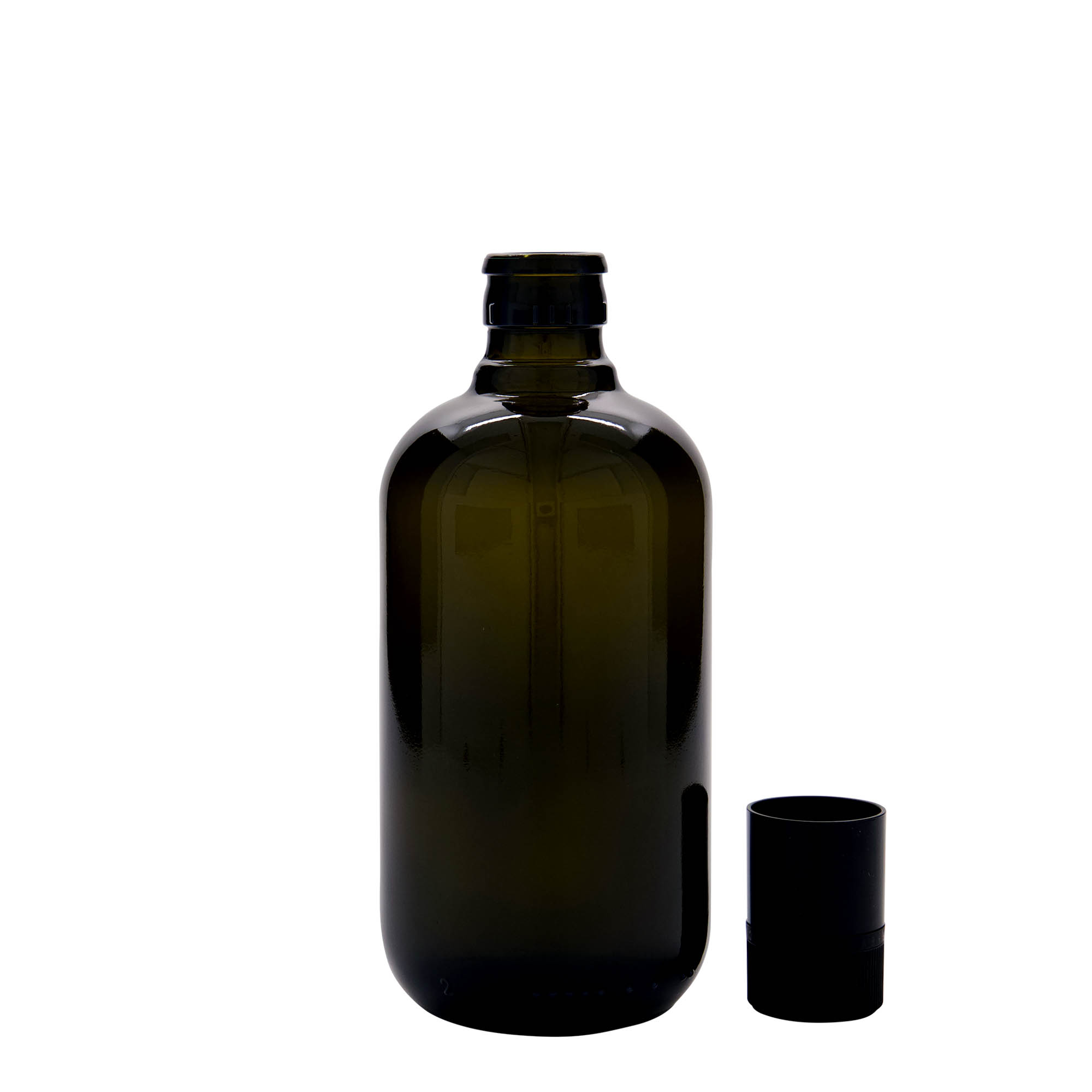 500 ml boca za sirće/ulje 'Biolio', staklo antikno zeleno, grlo: DOP