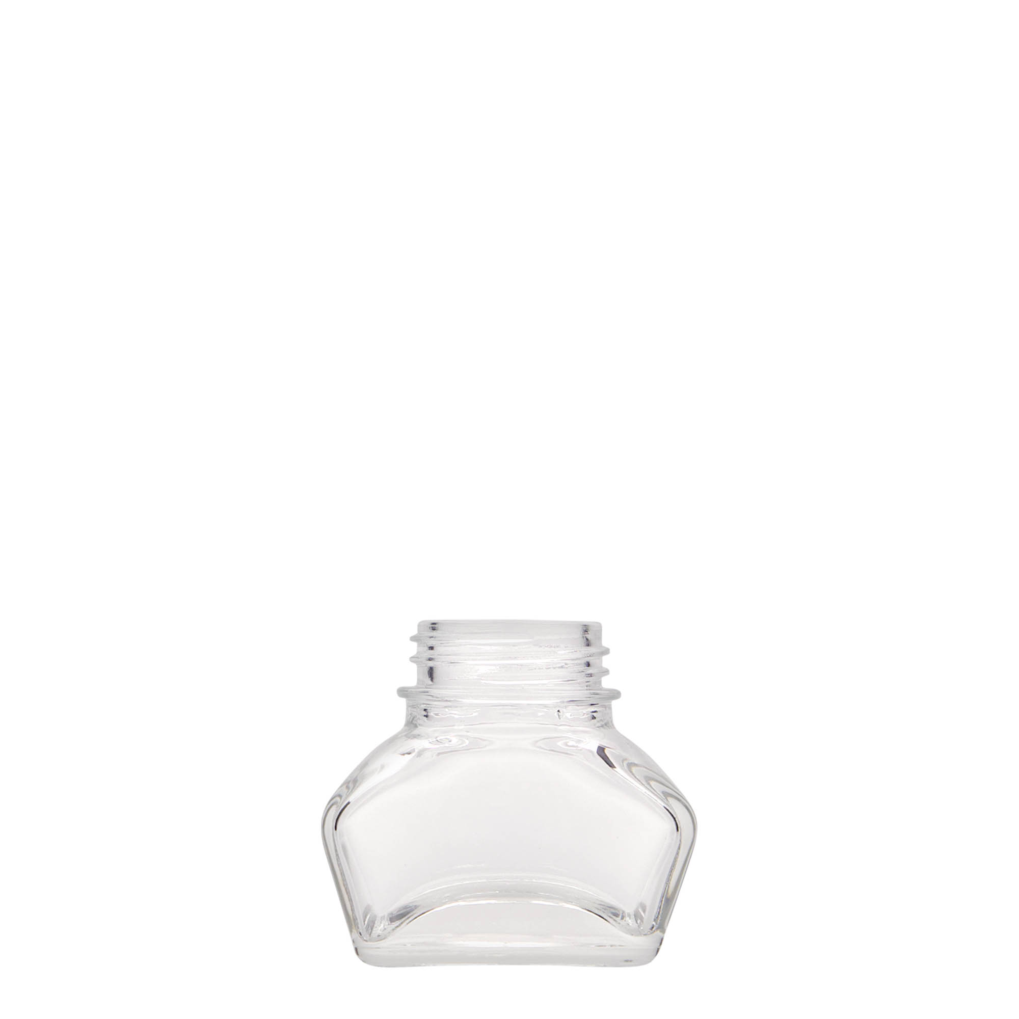 Tintarnica 30 ml, kvadratna, otvor: Navojni zatvarač Tintarnica 30 ml, kvadratna, otvor: Navojni zatvarač