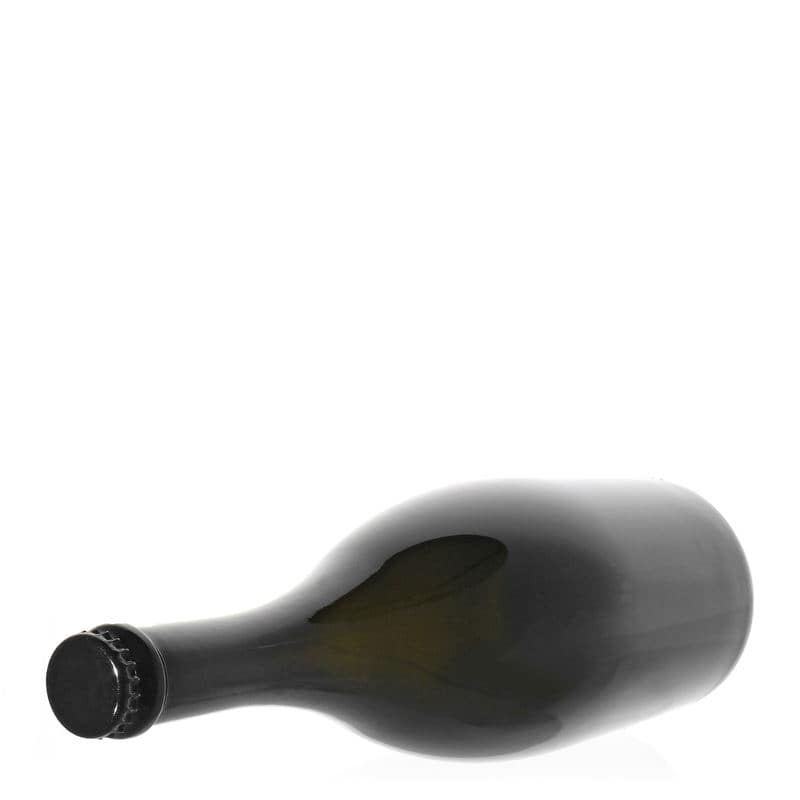 Flaša za pjenušac 750 ml 'Carmen', staklo, antikno zelena, otvor: Krunski čep