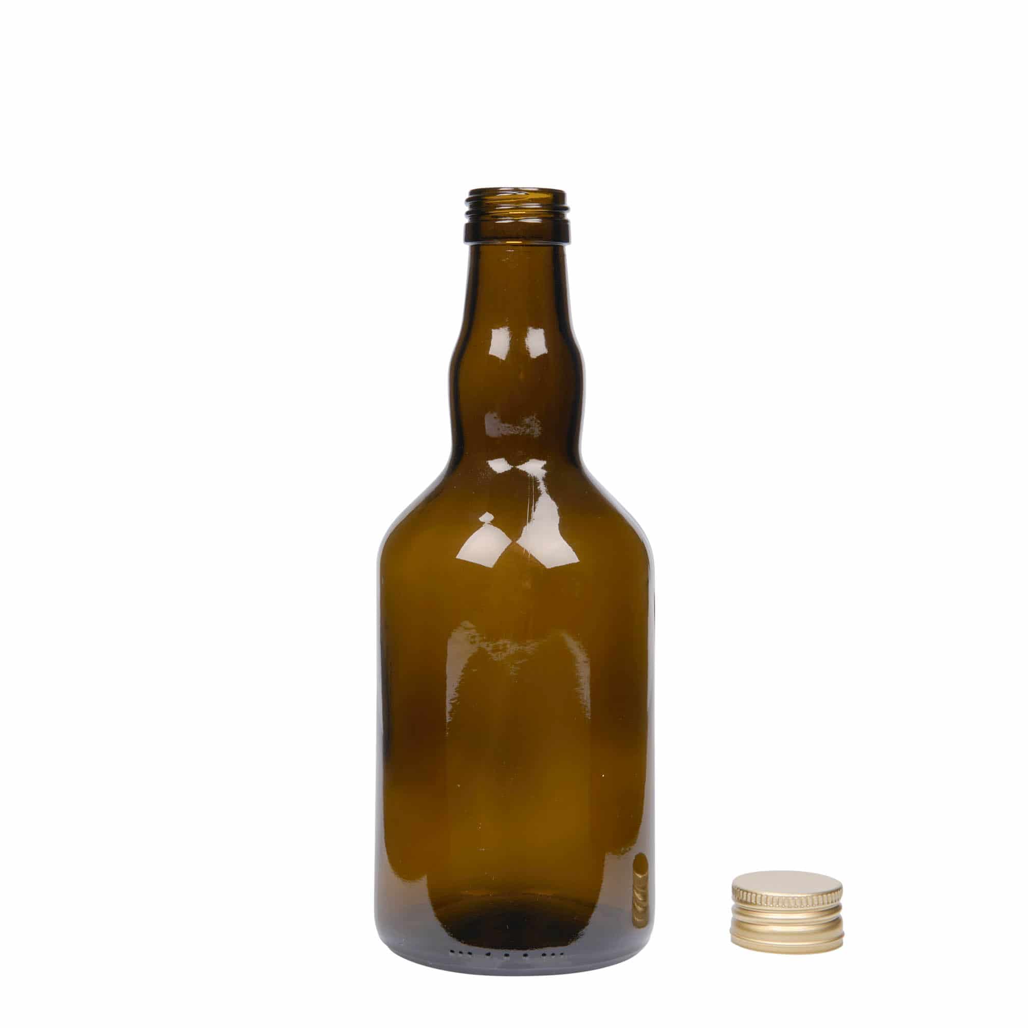 Staklena flaša 500 ml 'Olona', antikno zelena, otvor: PP 31,5