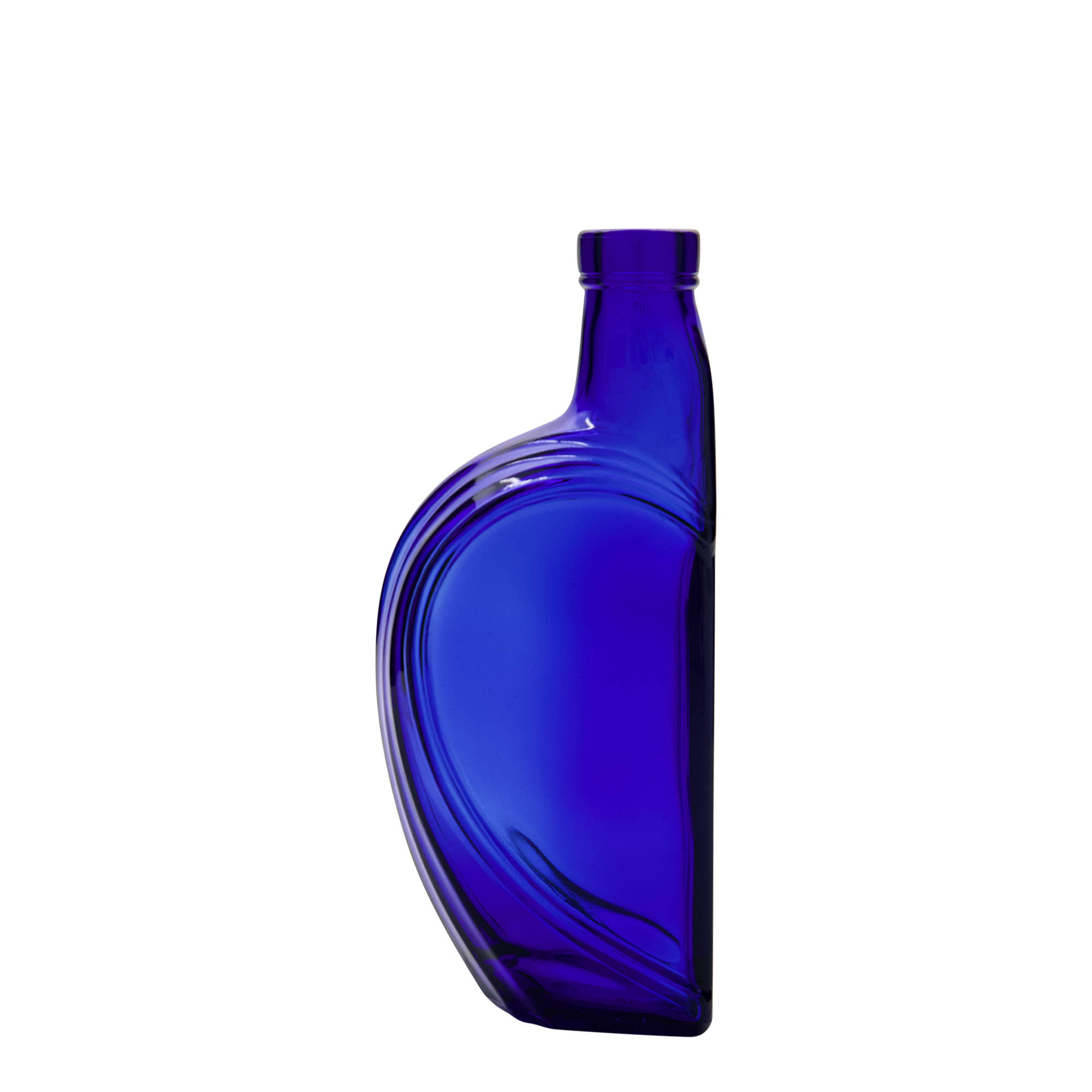 375 ml staklena boca 'Sweethearts', pravougaona, kraljevsko plava, otvor: pluta