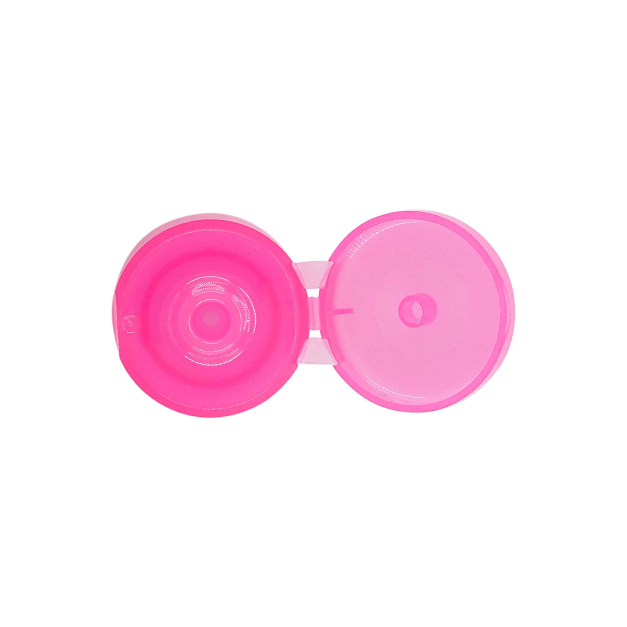 Navojni poklopac s preklopnom šarkom, PP-plastika, roze, za grlo: 24/410