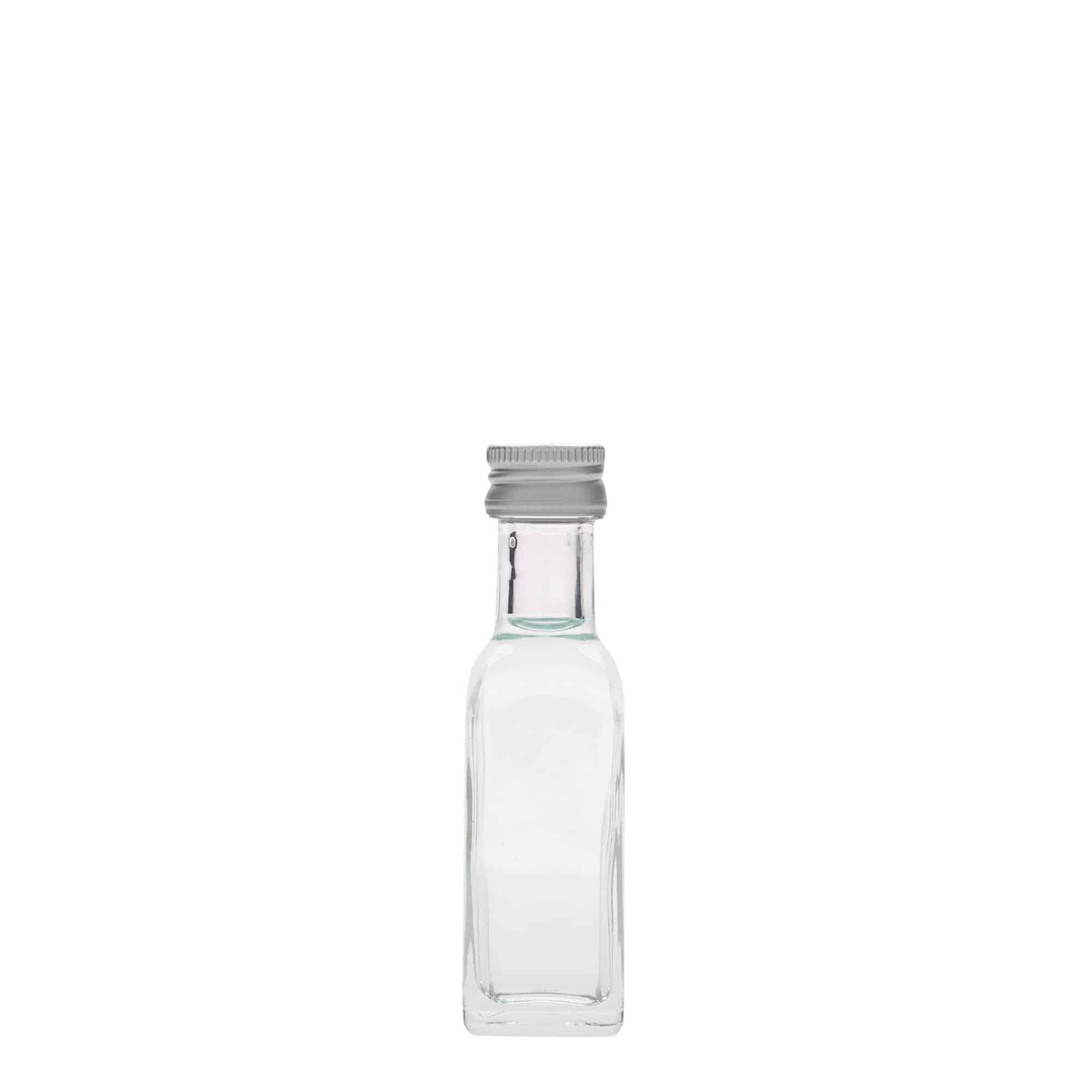 Staklena flaša 20 ml 'Marasca', kvadratna, otvor: PP 18