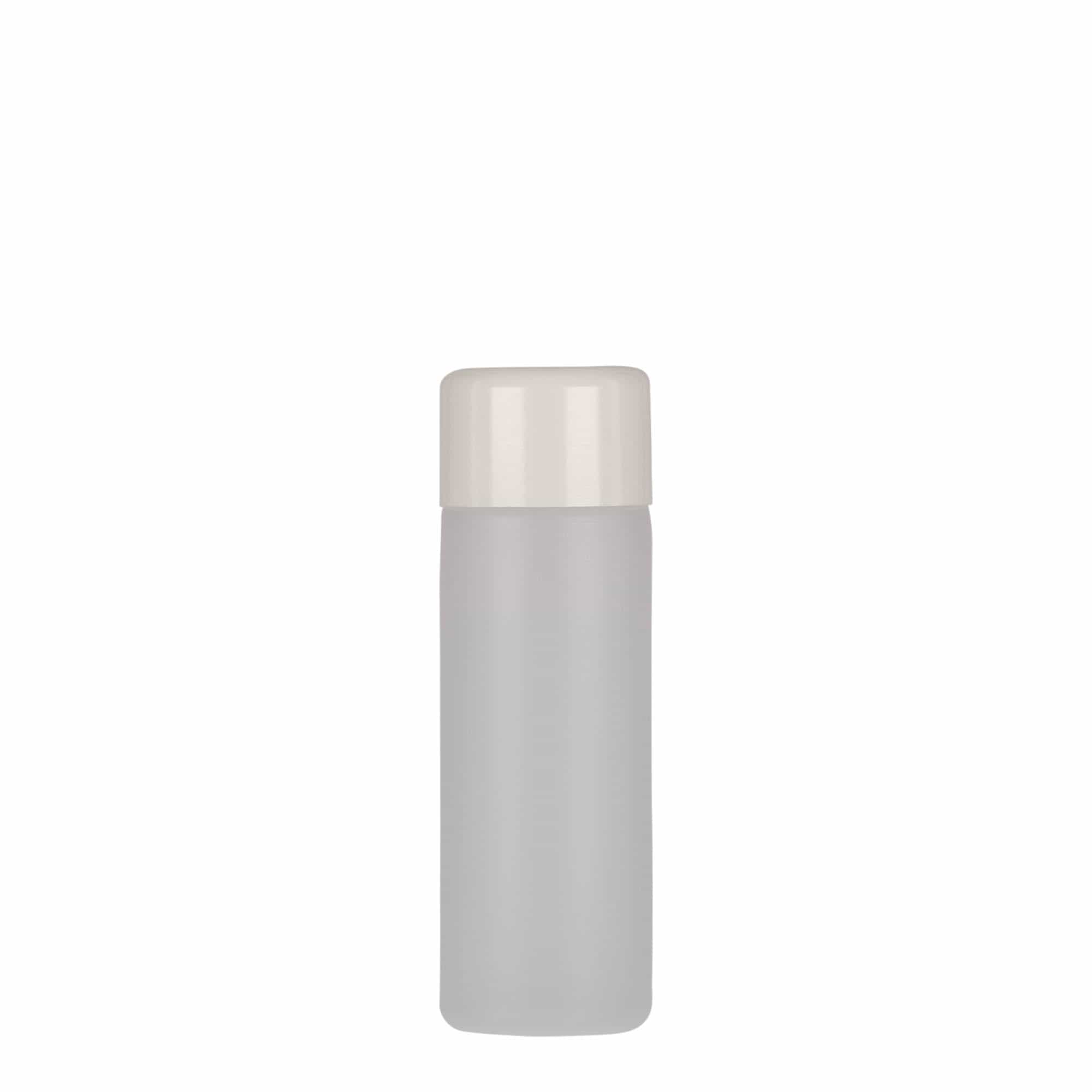 50 ml okrugla boca, PE-plastika, prirodna, otvor: navojni zatvarač