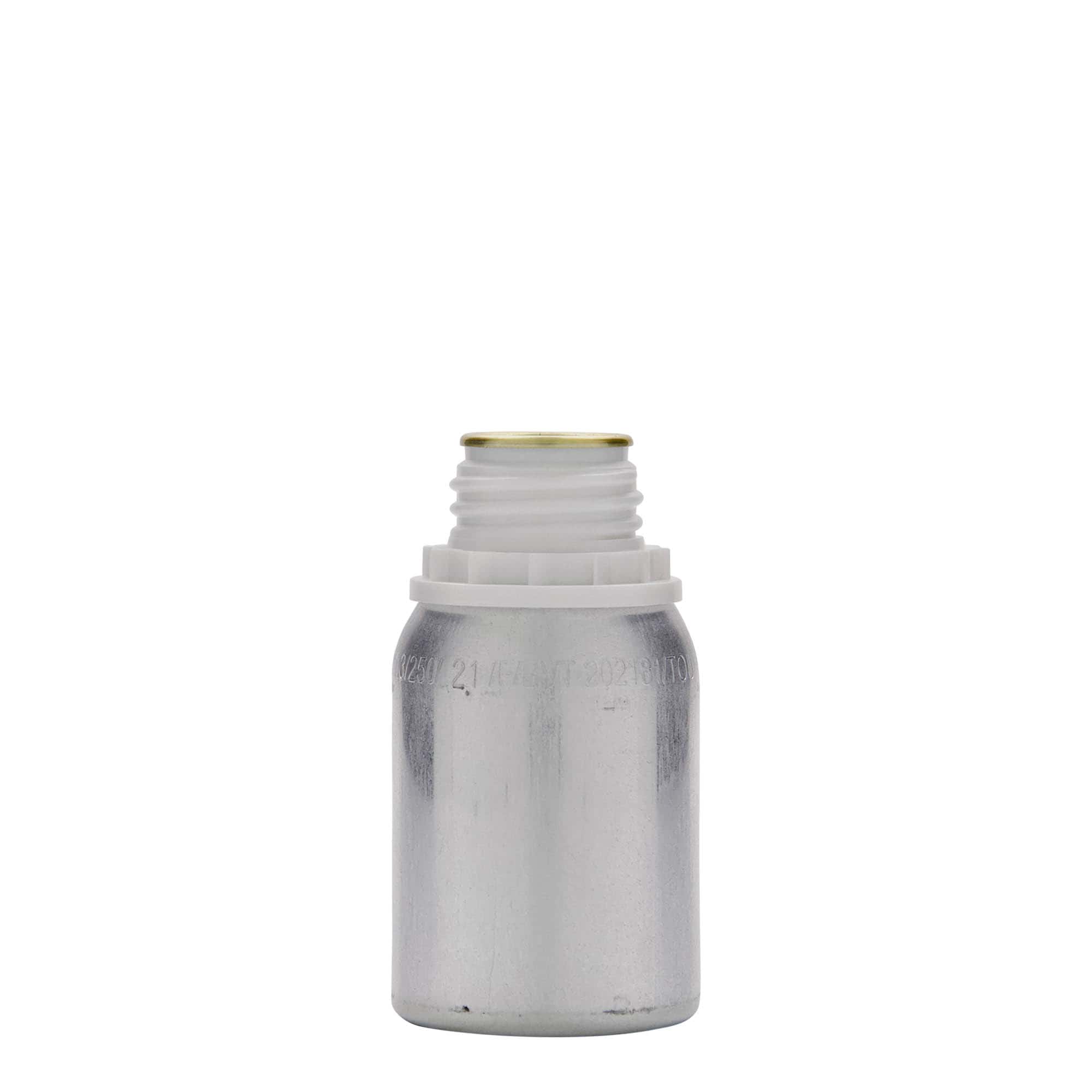 125 ml aluminijska boca, metal, srebrna, grlo: DIN 32
