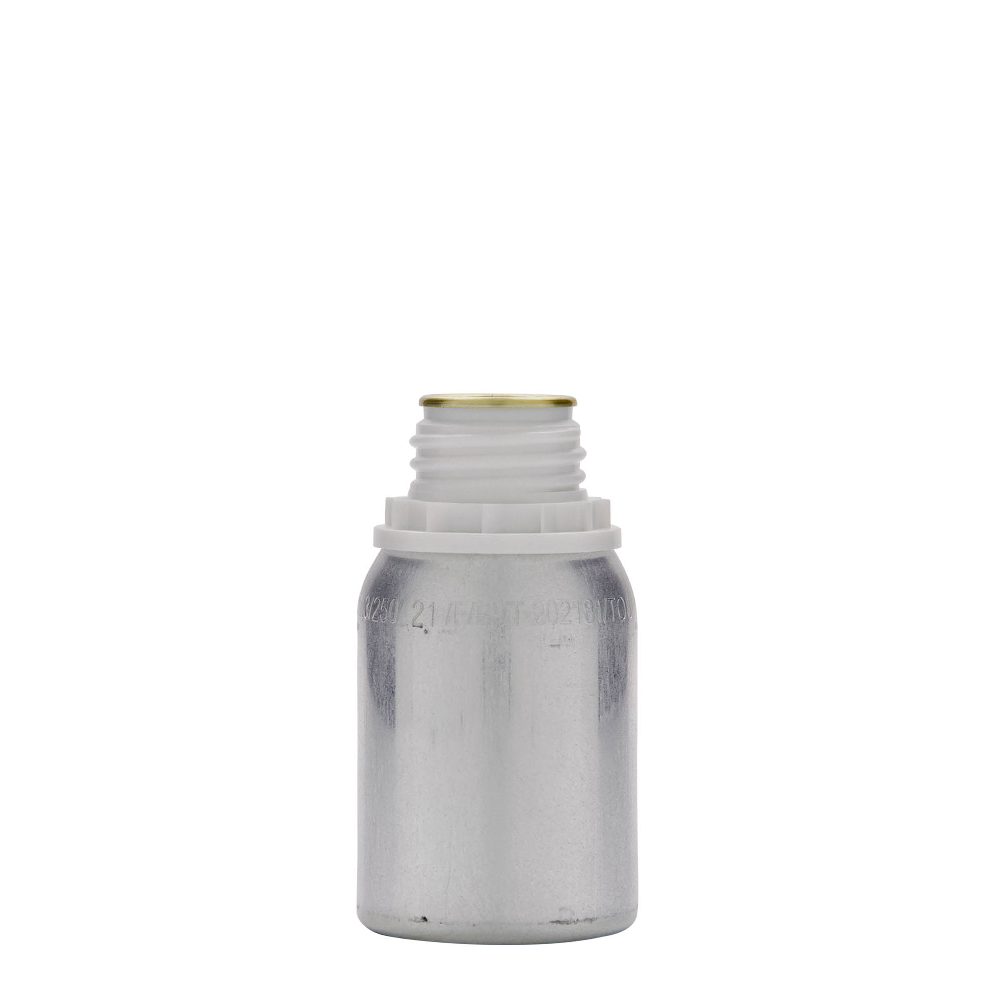 125 ml aluminijska boca, metal, srebrna, grlo: DIN 32 125 ml aluminijska boca, metal, srebrna, grlo: DIN 32