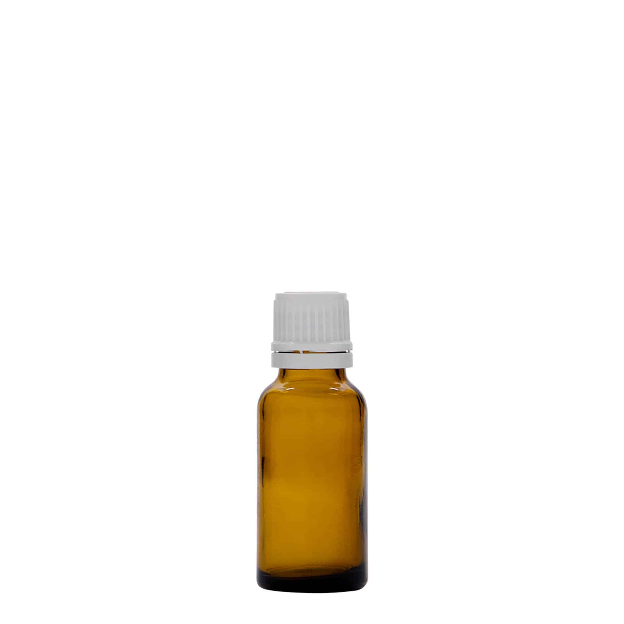 Medicinska flaša 20 ml, staklo smeđa, otvor: DIN 18