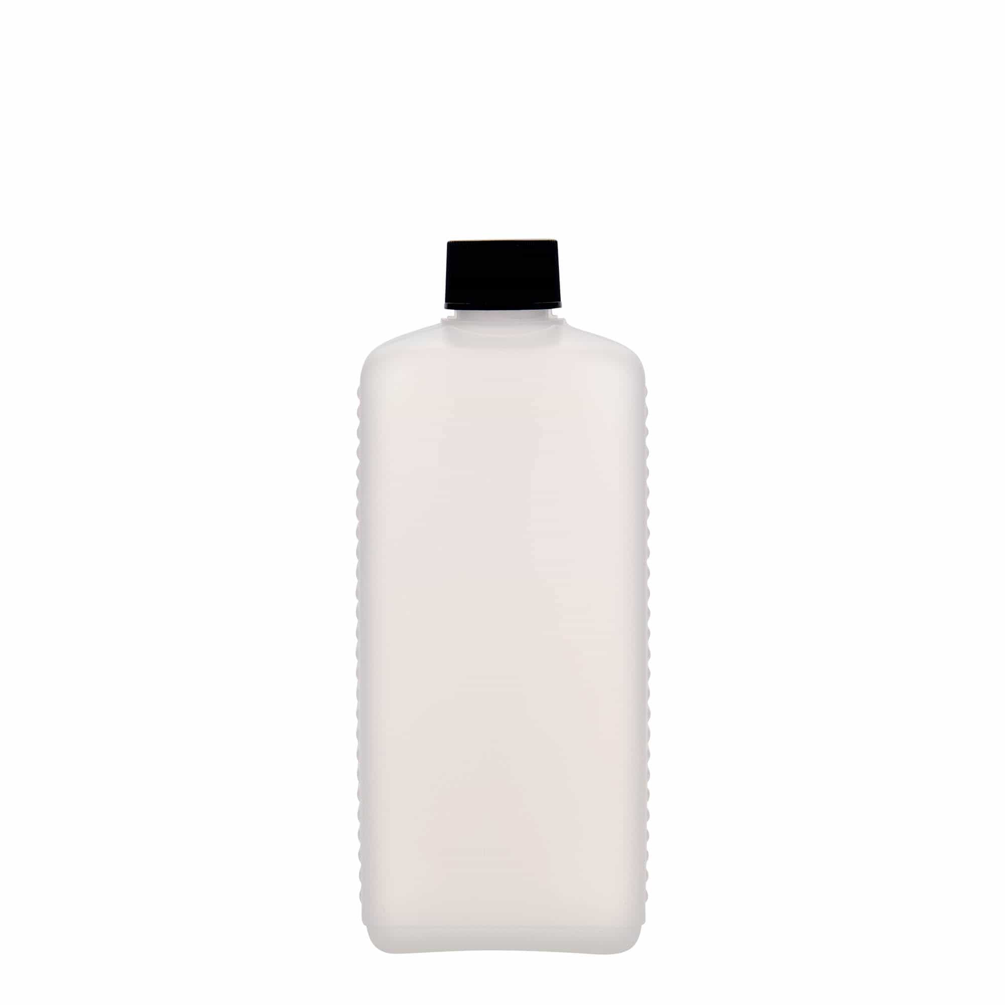 Kanister flaša 500 ml, kvadratna, HDPE plastika, prirodna, otvor: DIN 25 EPE