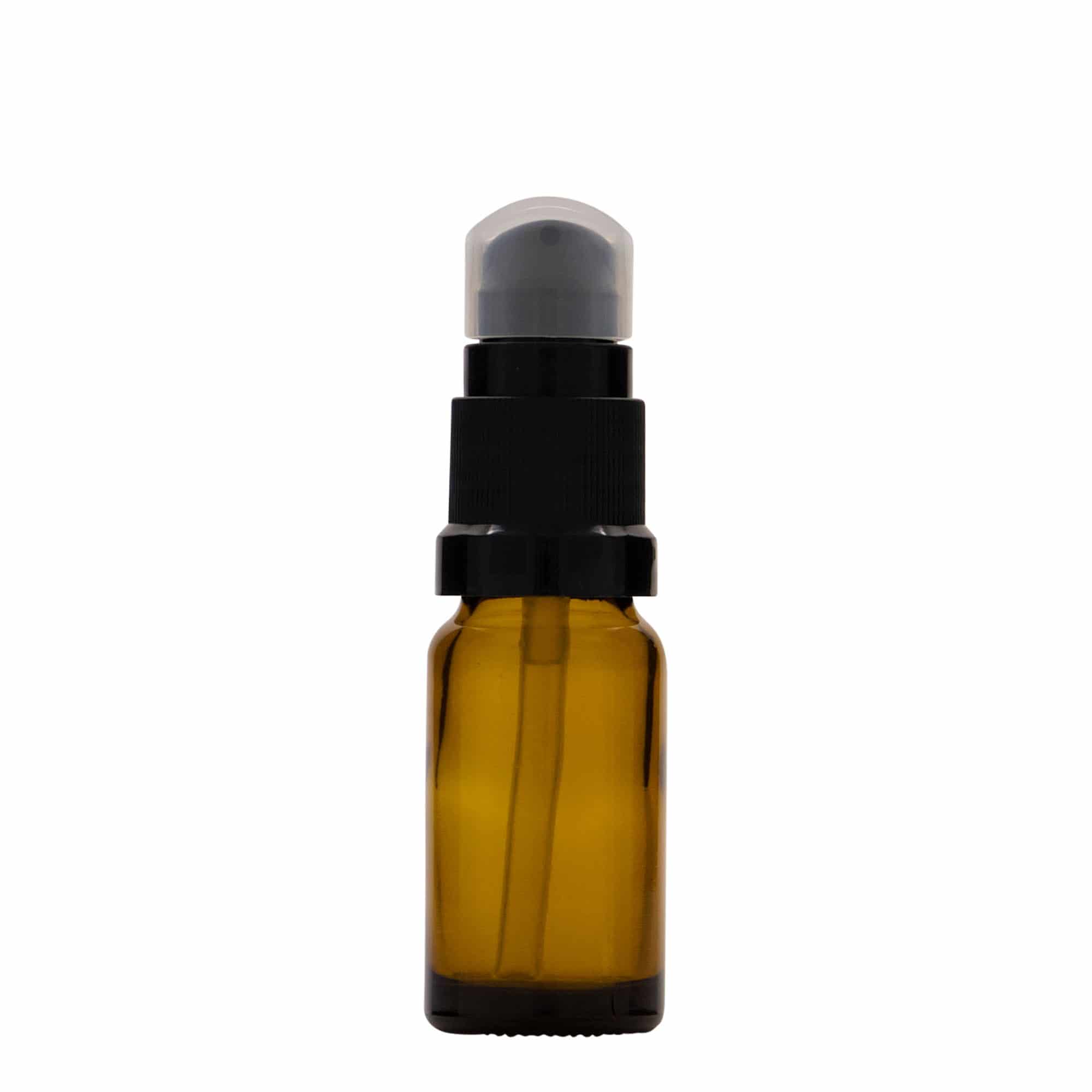 10 ml medicinska bočica sa pumpicom za losion, staklo, smeđa, grlo: DIN 18