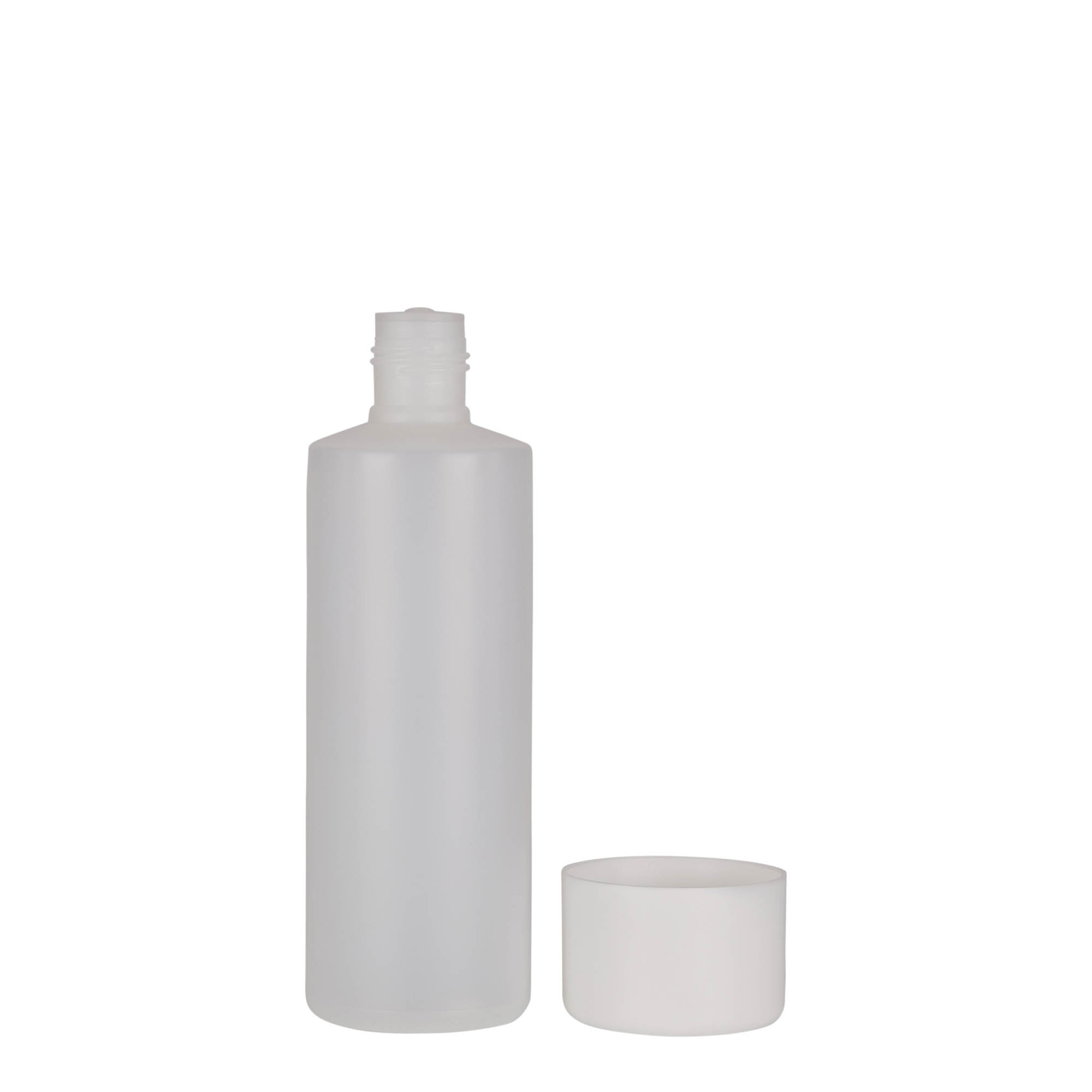200 ml okrugla boca, PE-plastika, prirodna, otvor: navojni zatvarač