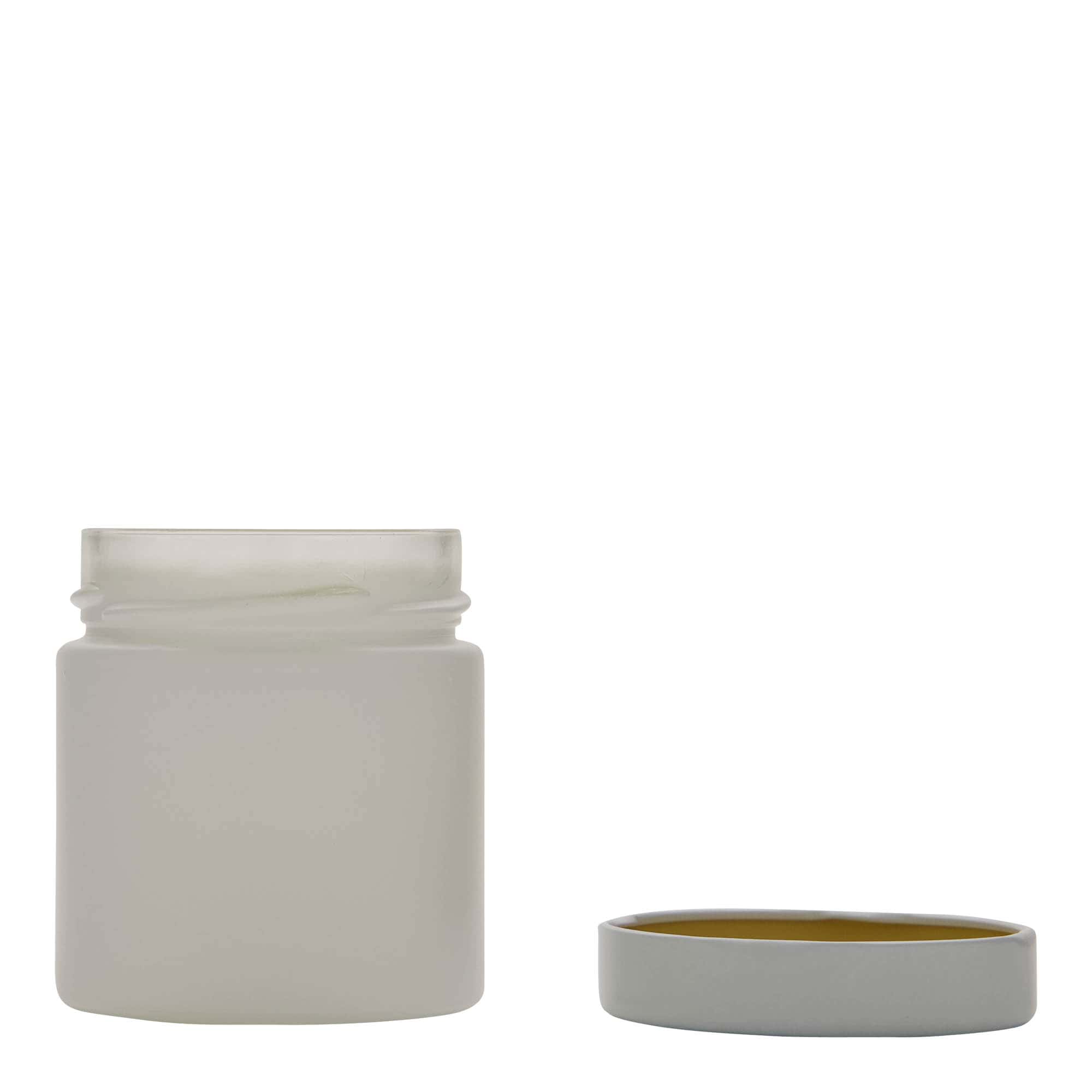 Okrugla staklenka 220 ml 'Aurora', bijela, otvor: Deep-Twist-Off (DTO 66)