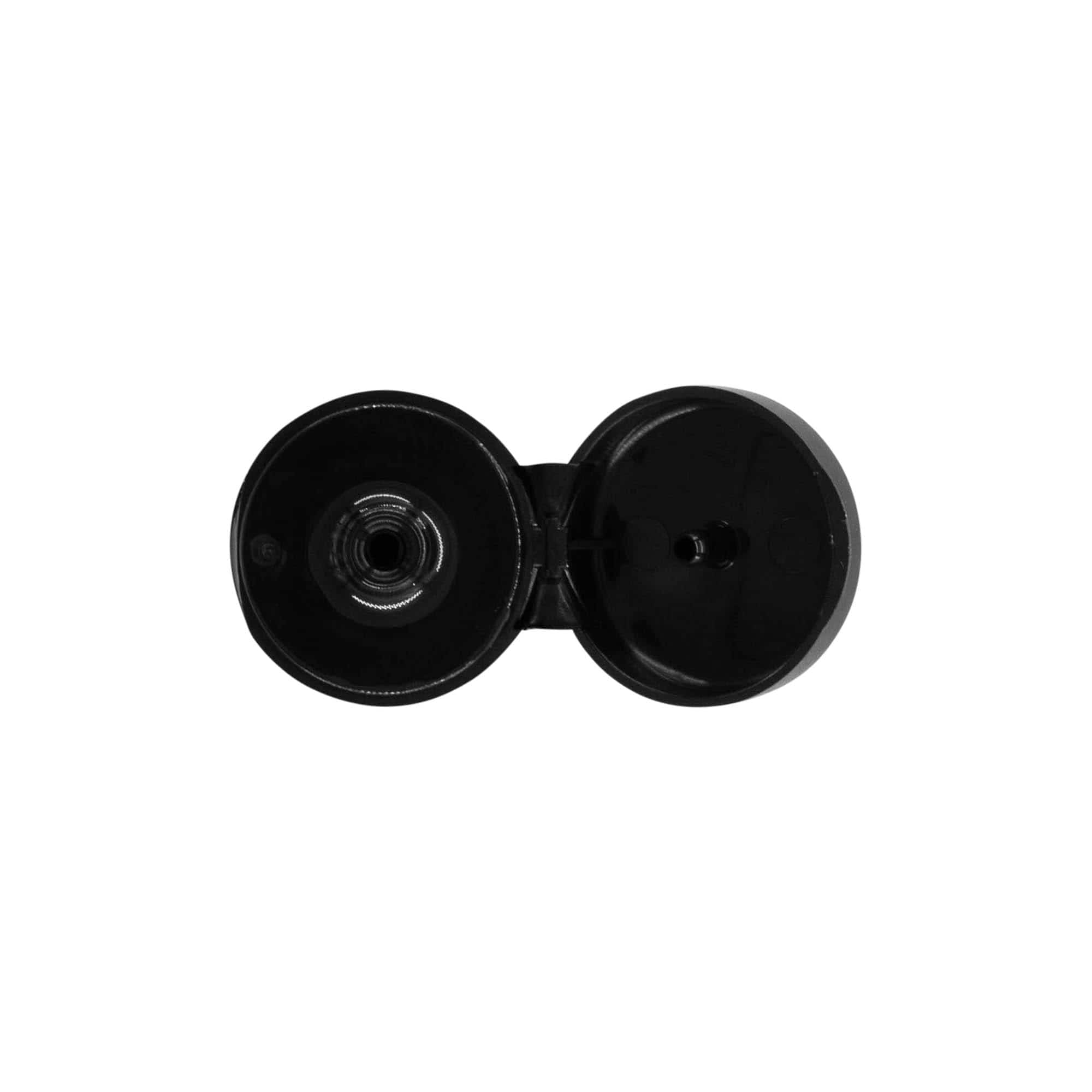 Navojni poklopac sa preklopnim šarkama, PP plastika, crna, za otvor: 20/410 Navojni poklopac sa preklopnim šarkama, PP plastika, crna, za otvor: 20/410